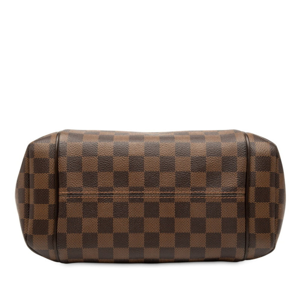Louis Vuitton Brown Pvc Leather Shoulder Bag Tote Bag