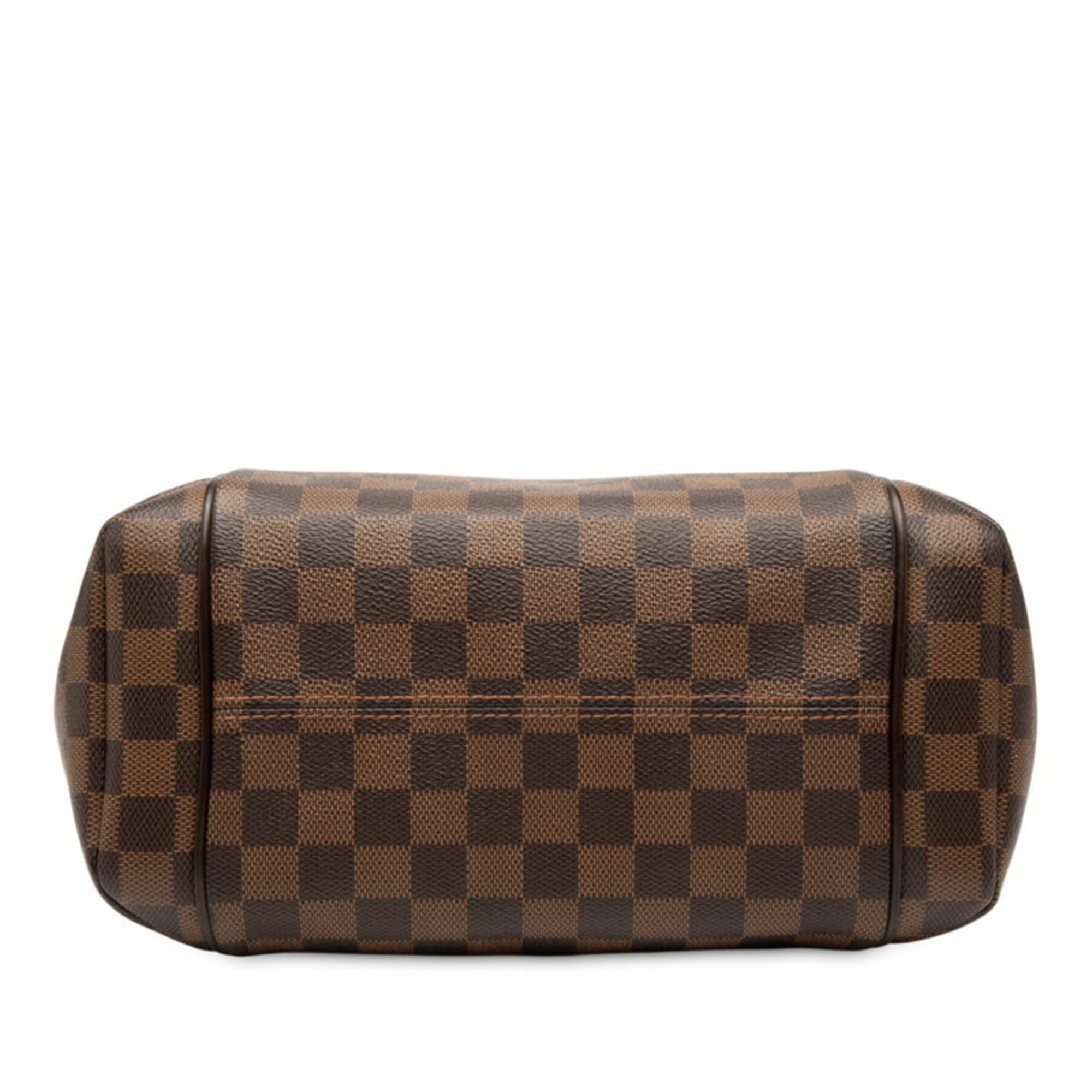 Louis Vuitton Brown Pvc Leather Shoulder Bag Tote Bag
