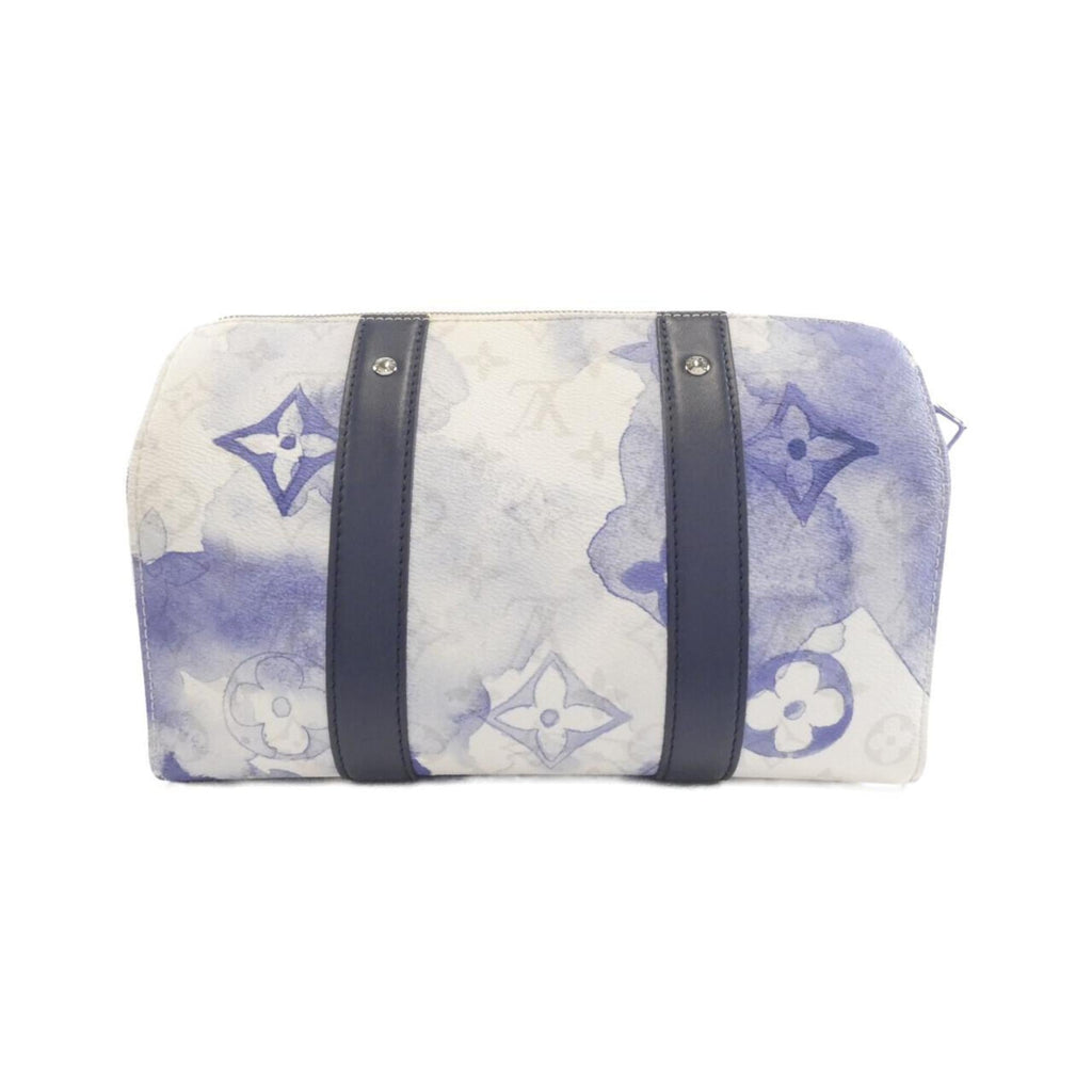 Louis Vuitton Monogram Blue Coated Canvas Boston Bag