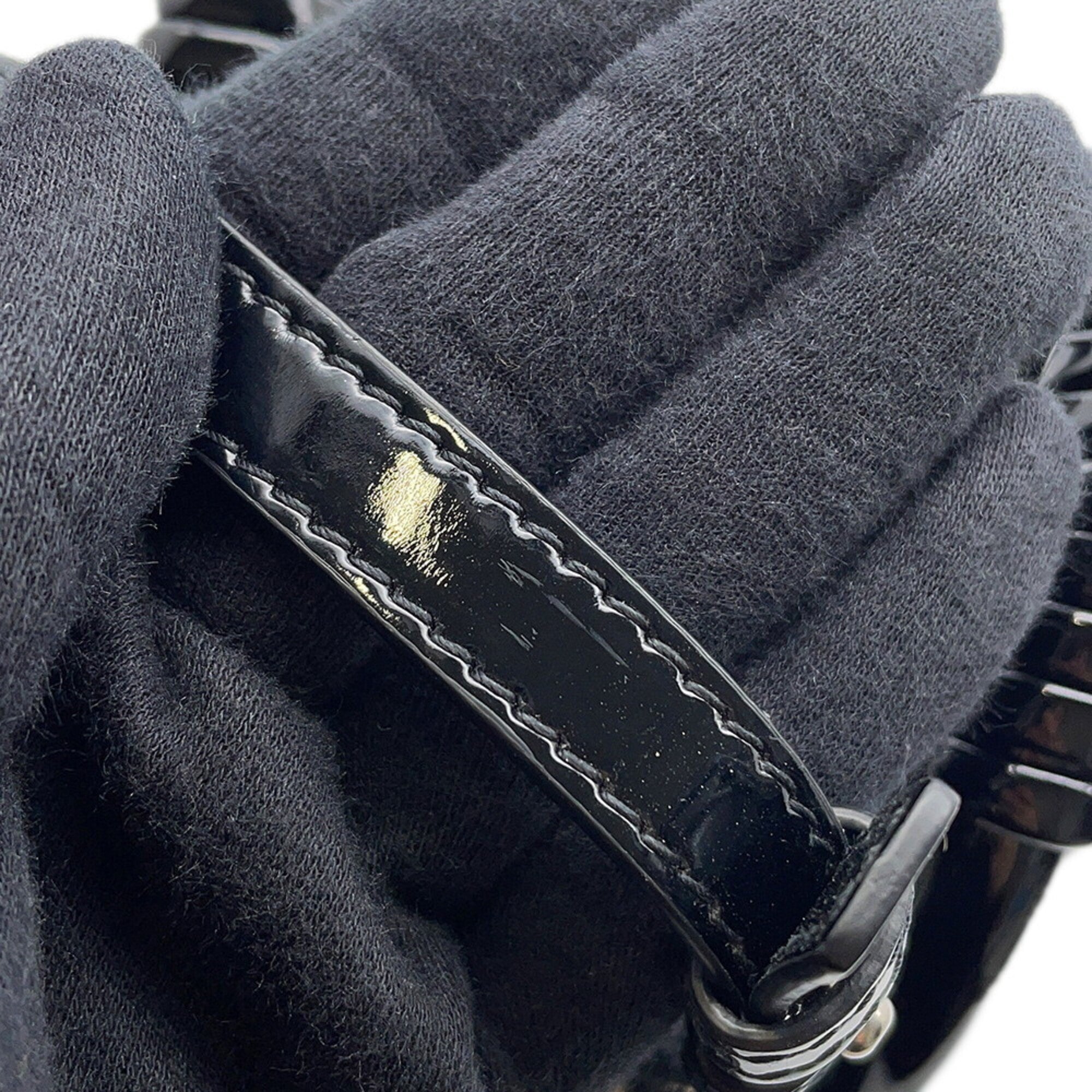 Balenciaga Black Patent Leather Handbag Shoulder
