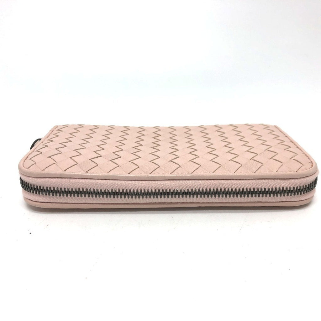 Bottega Veneta Pink Intrecciato Long Wallet (Bi-Fold)