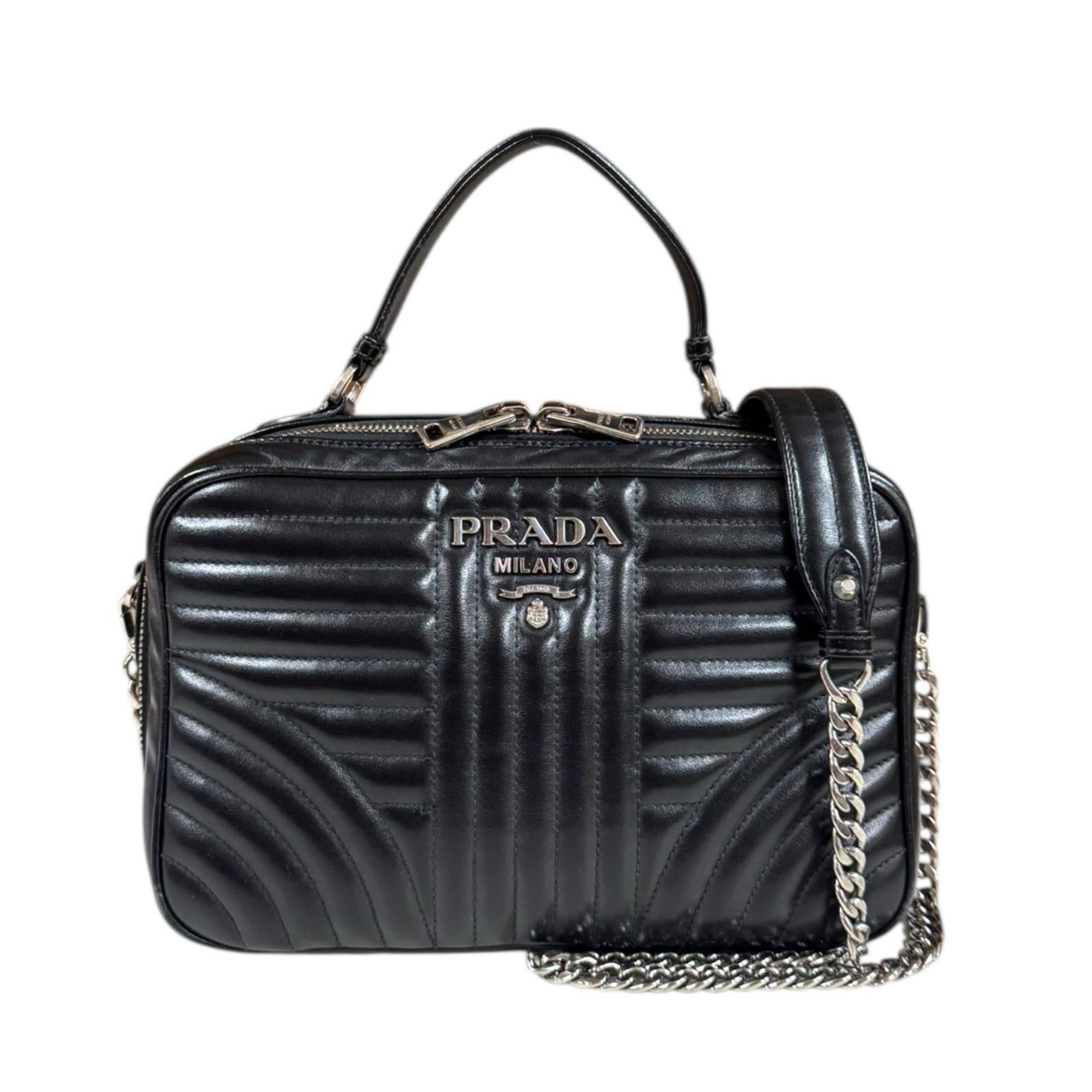 Prada Black Leather Shoulder Bag