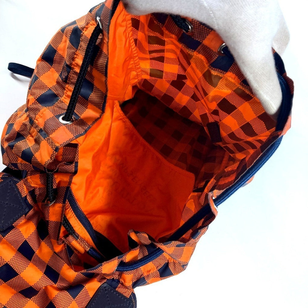 Louis Vuitton Damier Canvas Navy Orange Nylon Backpack