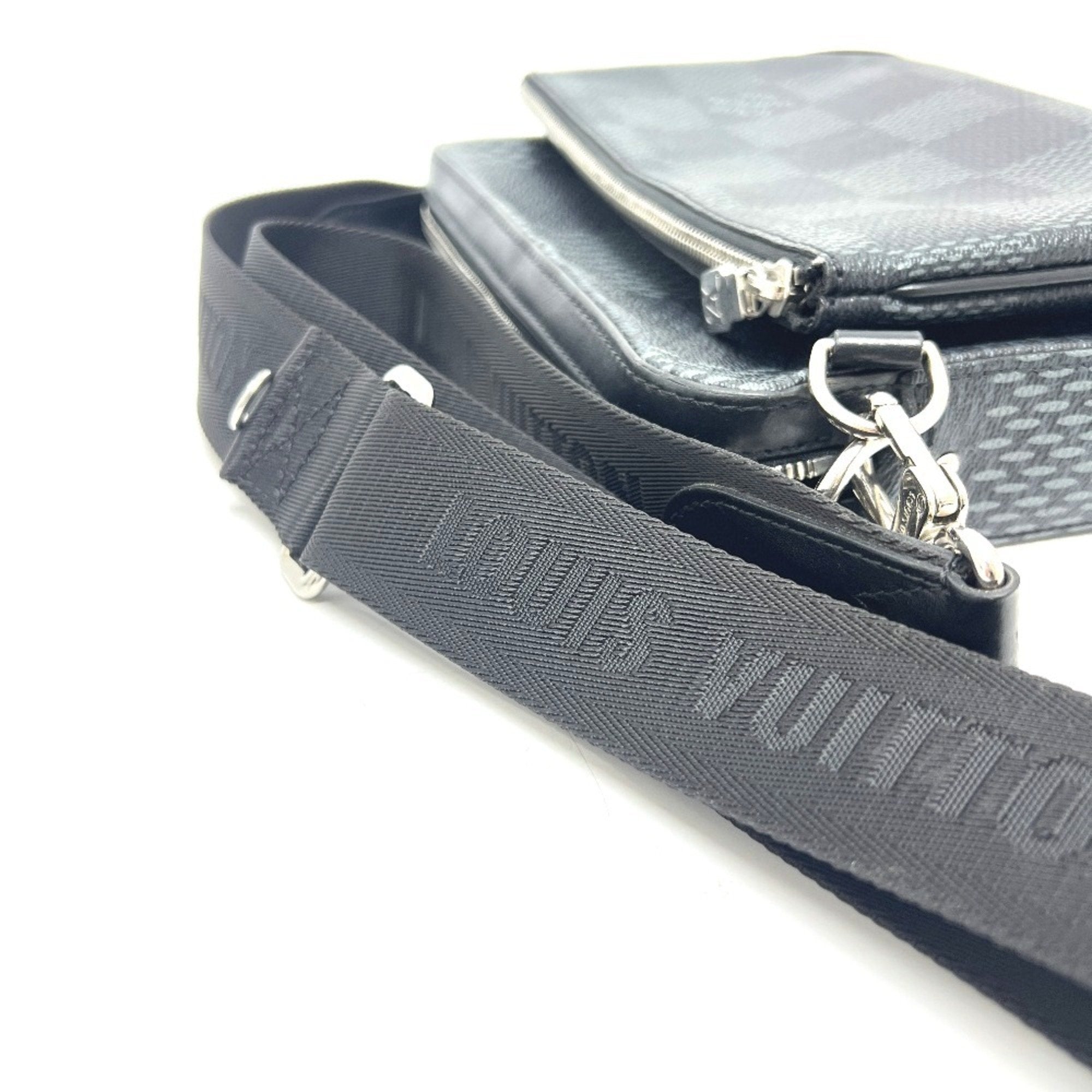 Louis Vuitton Black Galle Damier Graphite Shoulder Bag