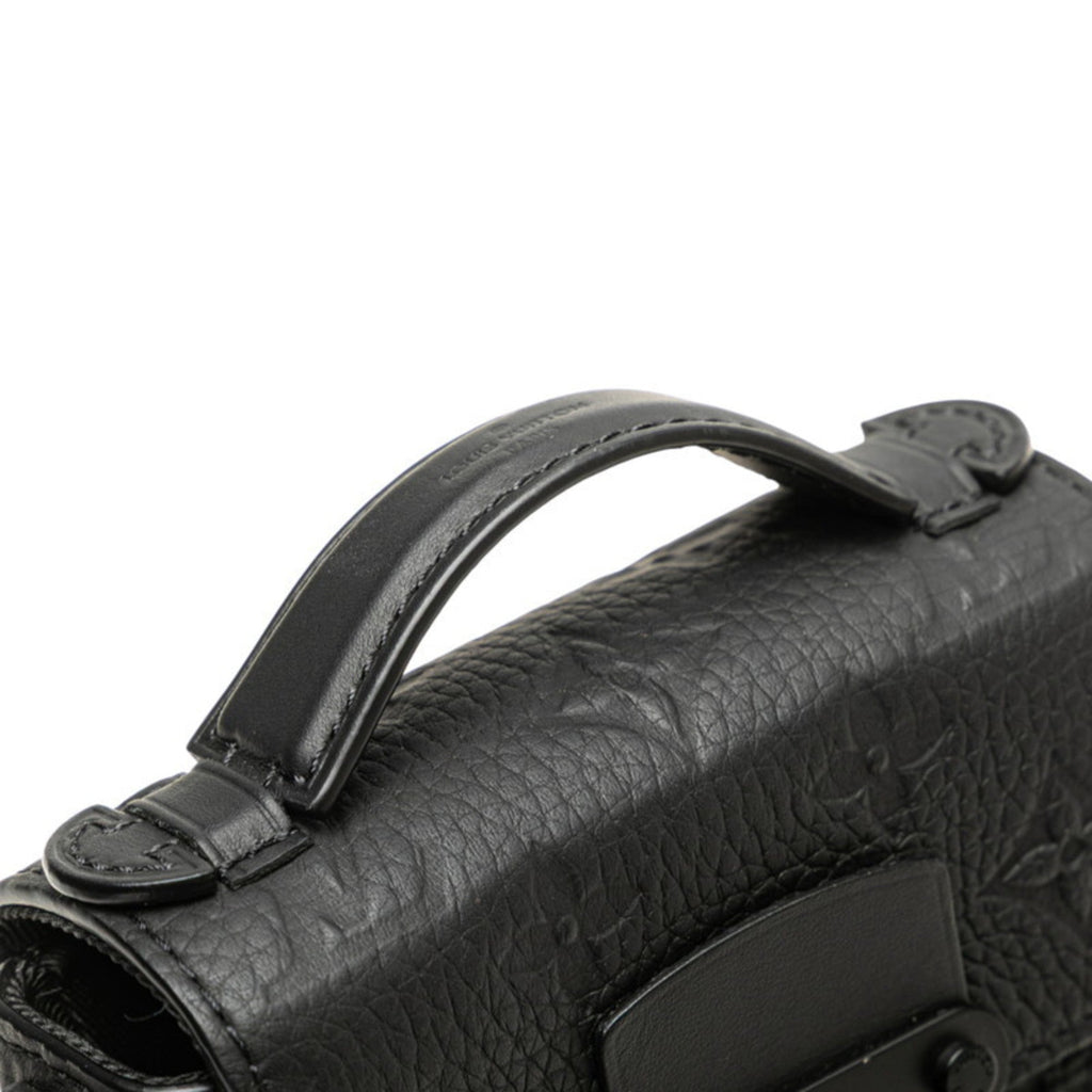 Louis Vuitton Taurillon Black Leather Handbag Shoulder Bag