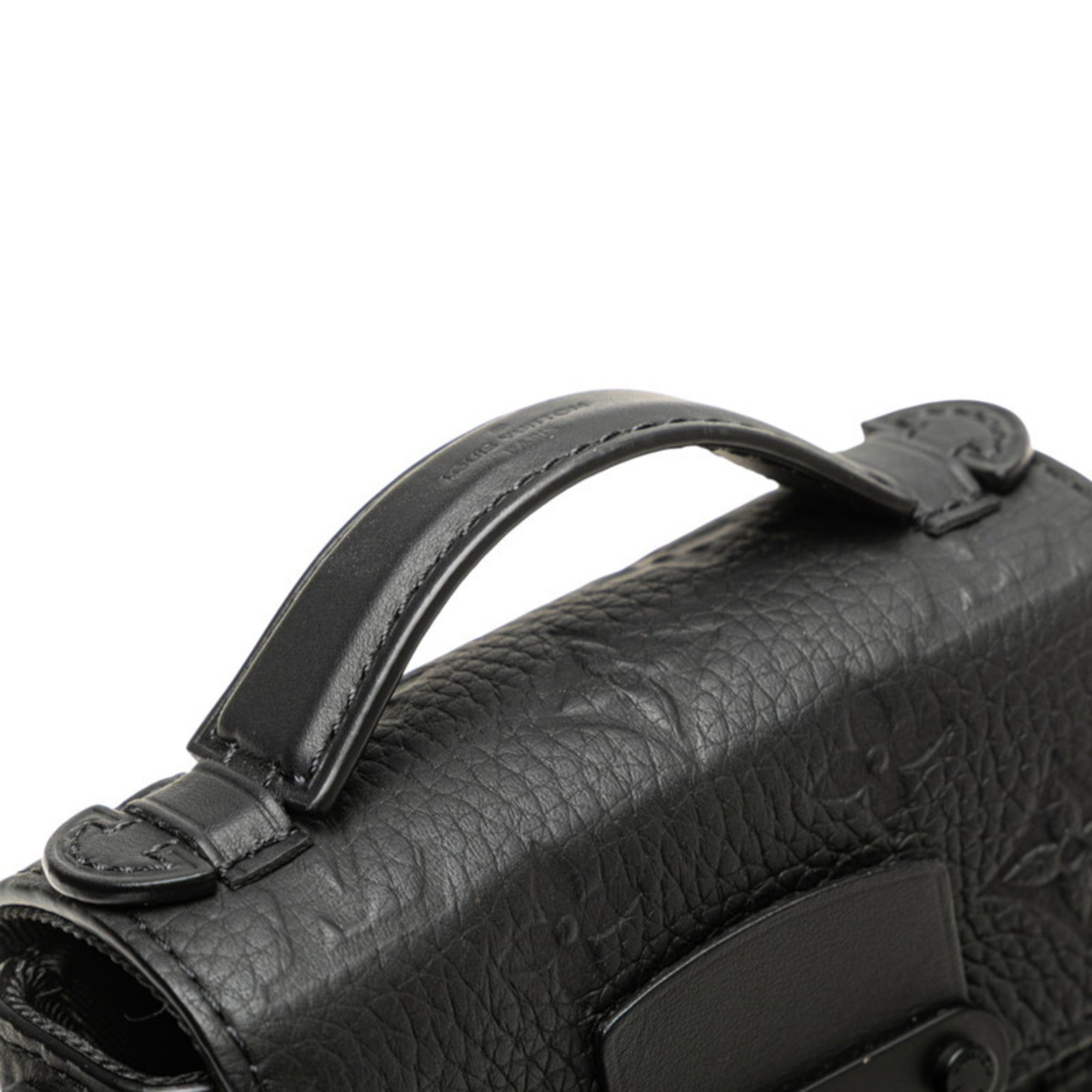 Louis Vuitton Taurillon Black Leather Handbag Shoulder Bag