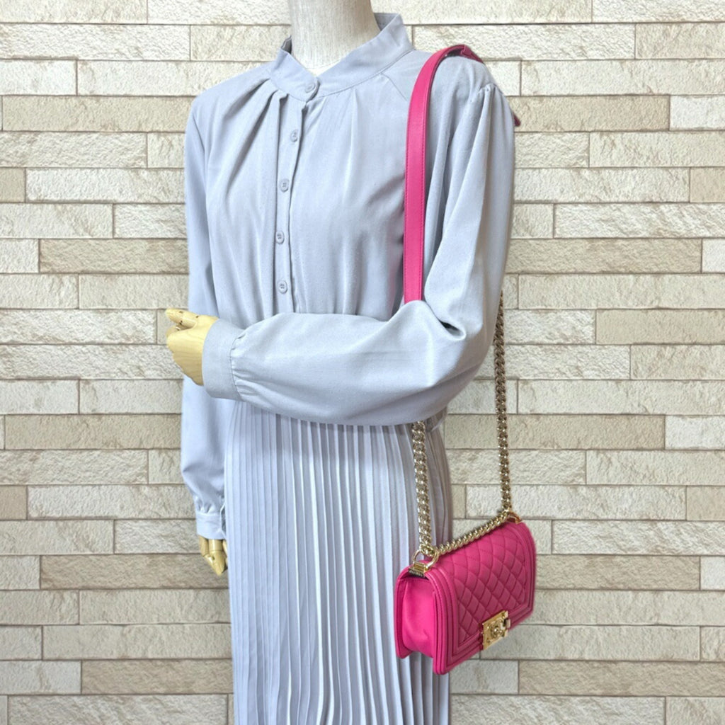 Chanel Pink Leather Shoulder Bag