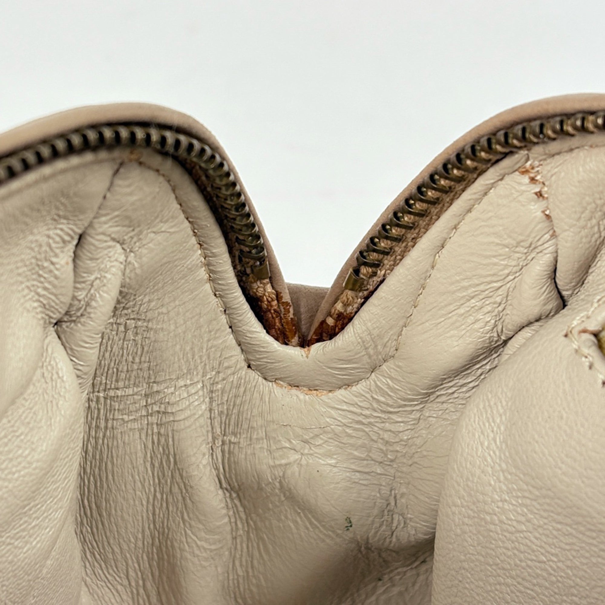 Chanel Matelasse Beige Leather Shoulder Bag
