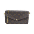 Louis Vuitton Monogram Marron Coated Canvas Pochette Shoulder Bag