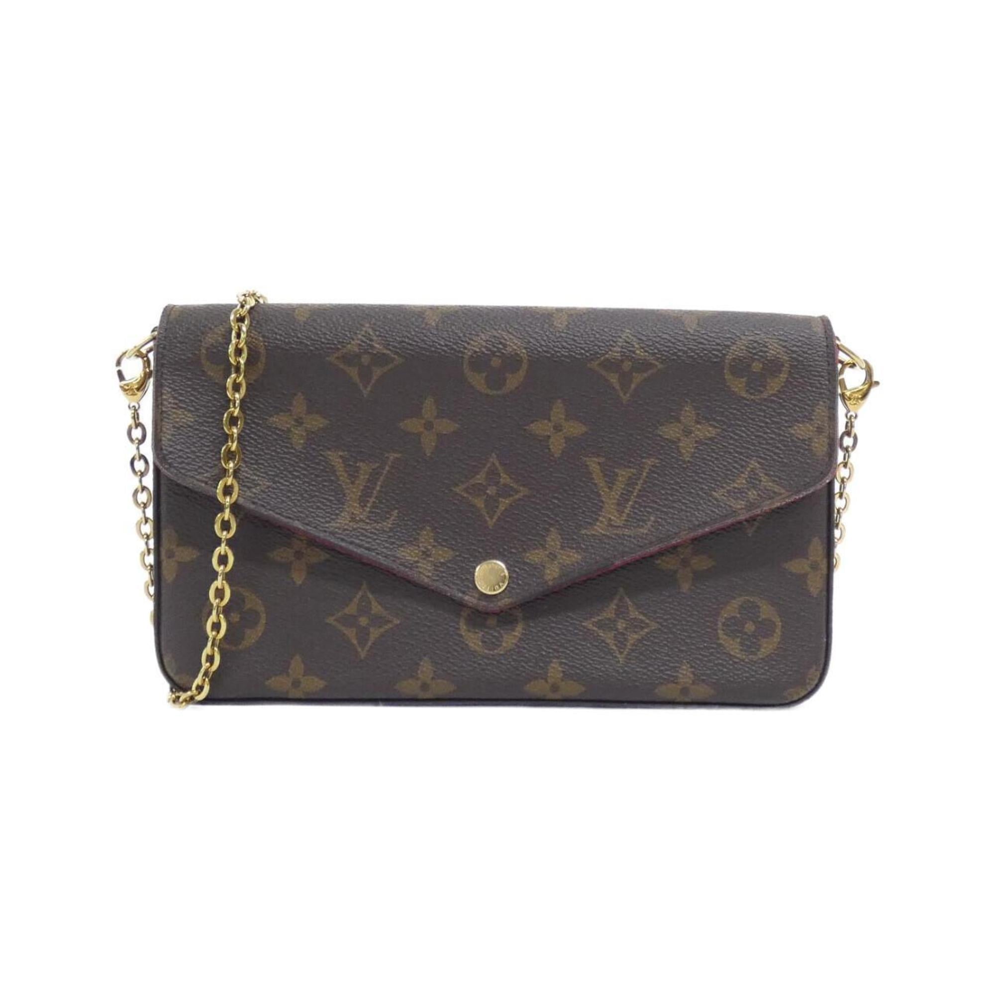 Louis Vuitton Monogram Marron Coated Canvas Pochette Shoulder Bag