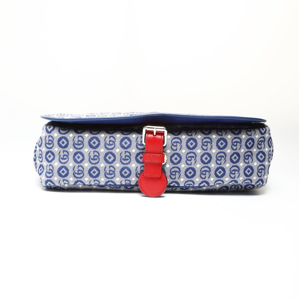 Gucci Gg Canvas Blue Gg Canvas Shoulder Bag (Pre-Owned)