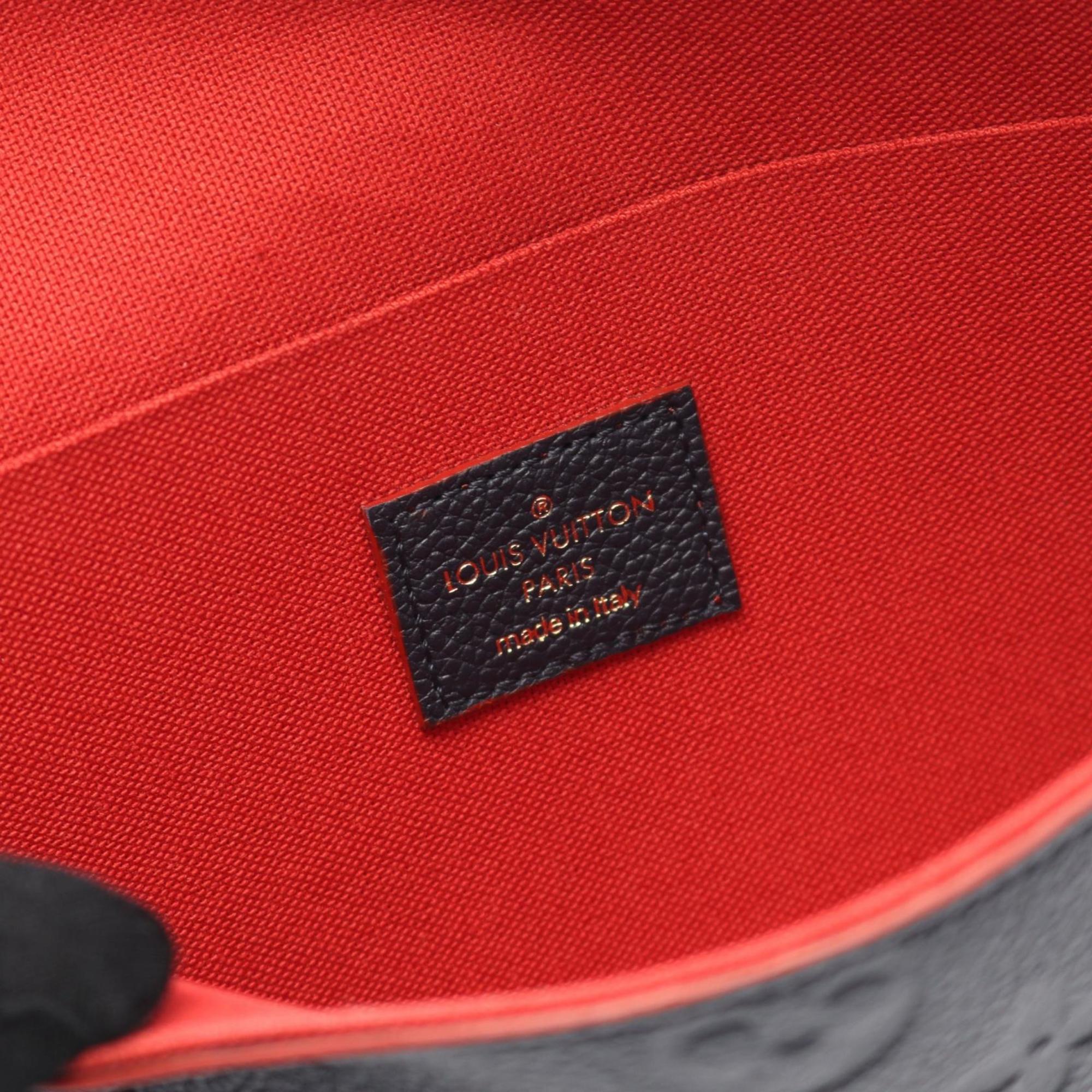 Louis Vuitton Marine Rouge Navy Red Color Monogram Empreinte Pochette Shoulder Bag