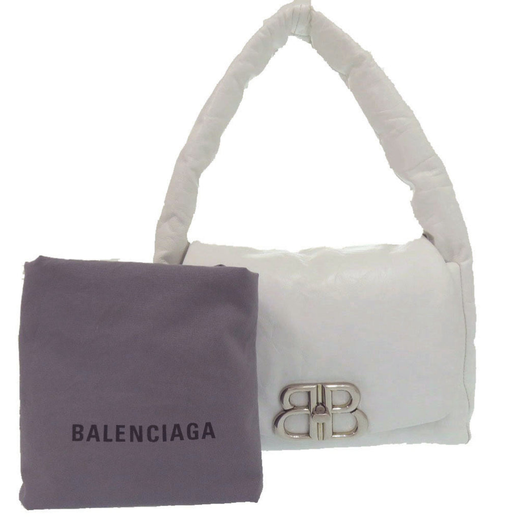 Balenciaga White Leather Handbag Shoulder