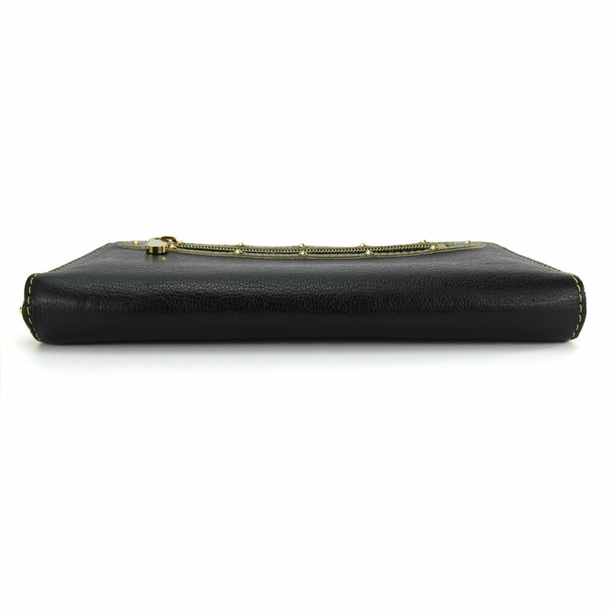 Louis Vuitton Black Leather Long Wallet