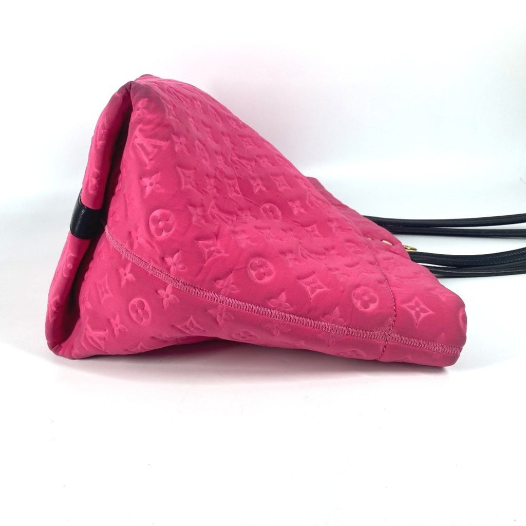 Louis Vuitton Black Pink Microfiber Shoulder Bag Tote Bag