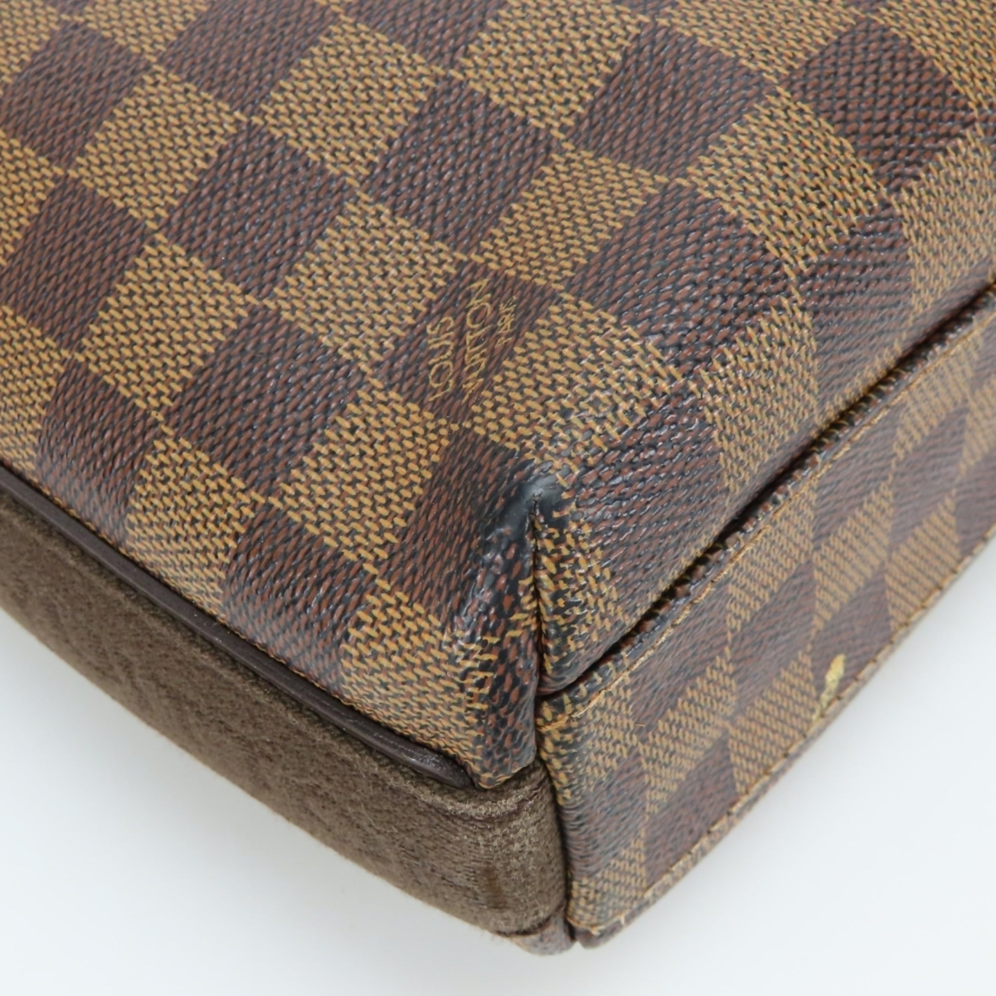 Louis Vuitton Damier Brown Damier Canvas Ebene Damier Canvas Leather Shoulder Bag