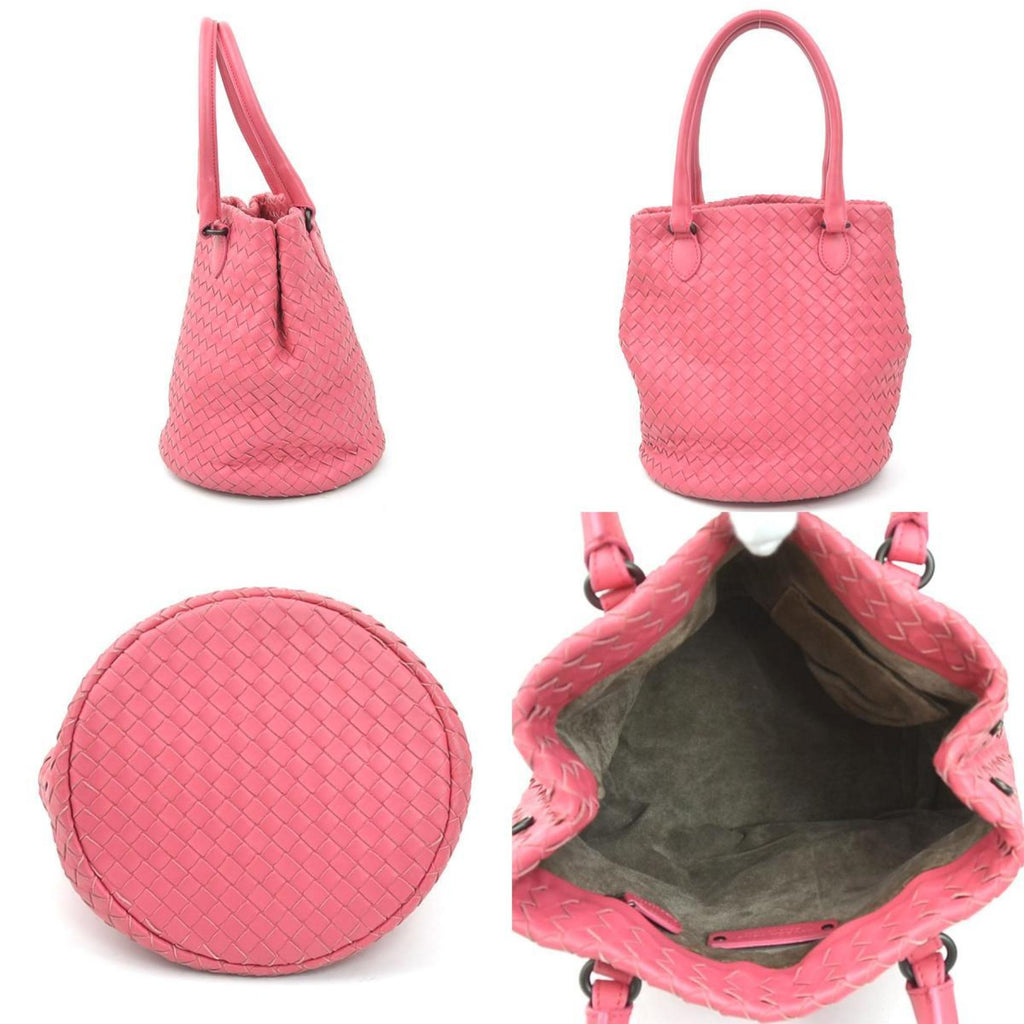 Bottega Veneta Pink Intrecciato Handbag