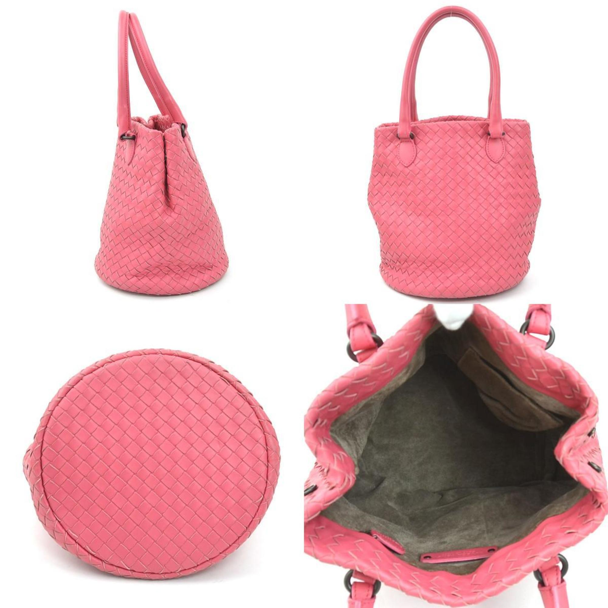 Bottega Veneta Pink Intrecciato Handbag