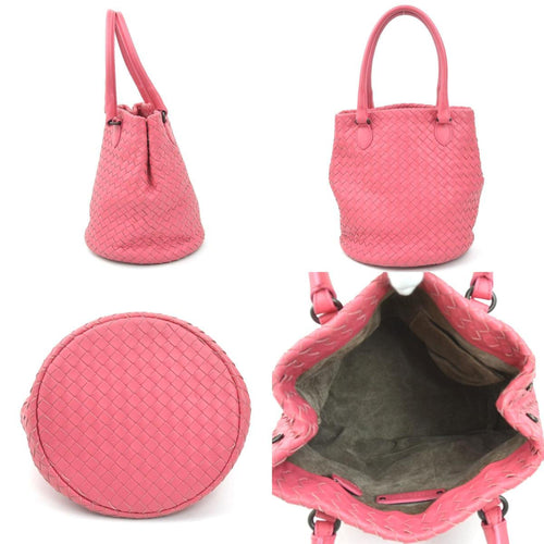Bottega Veneta Pink Intrecciato Handbag