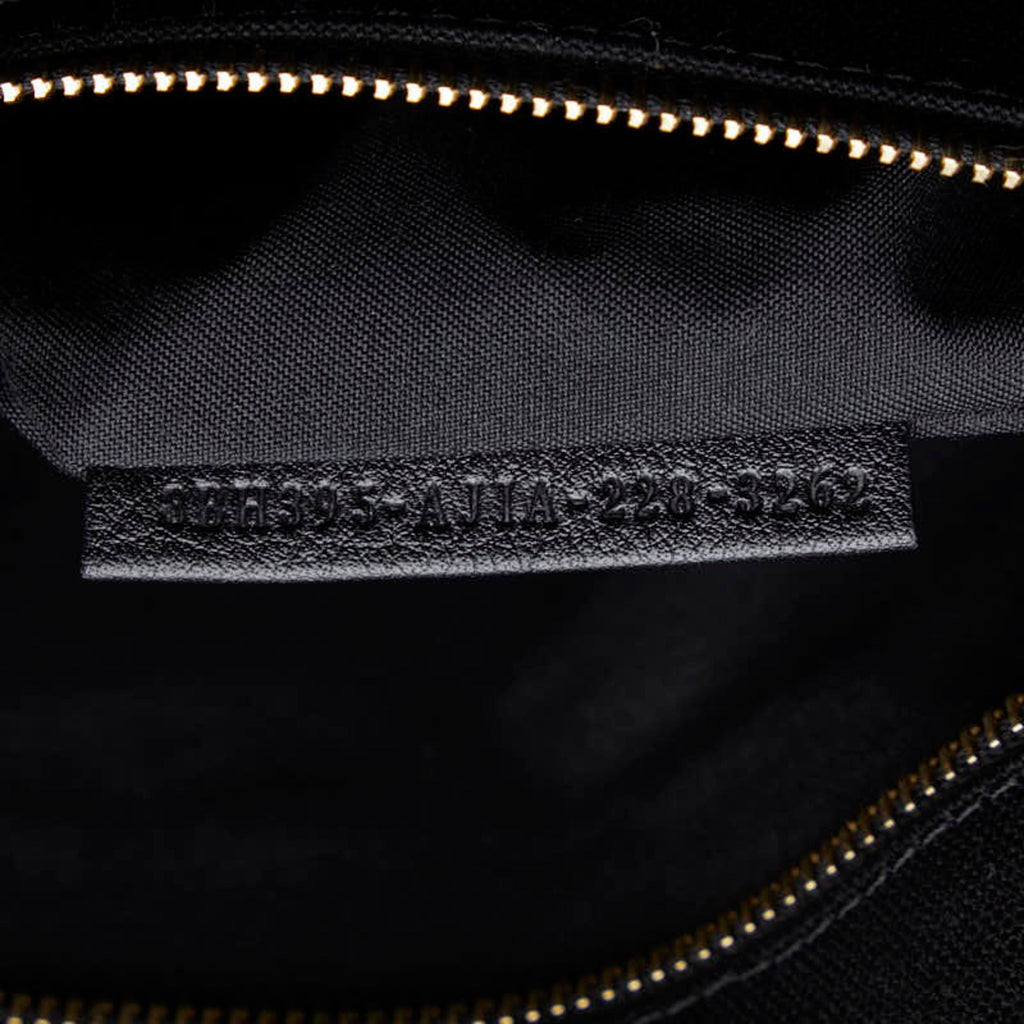 Fendi Black Yellow Canvas Shoulder Bag Tote Bag