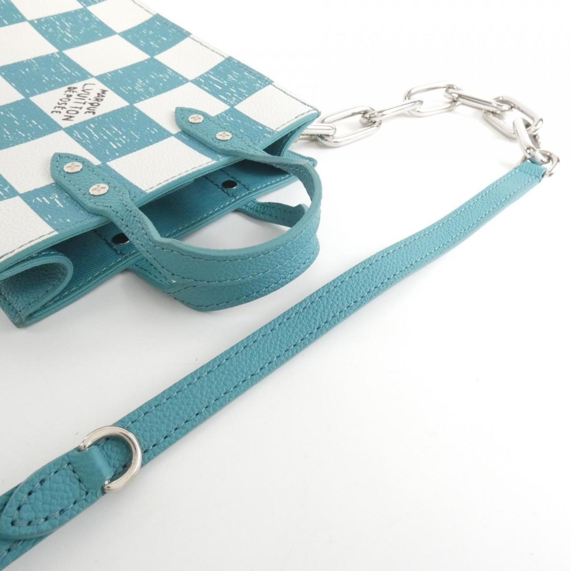 Louis Vuitton Turquoise Leather Handbag