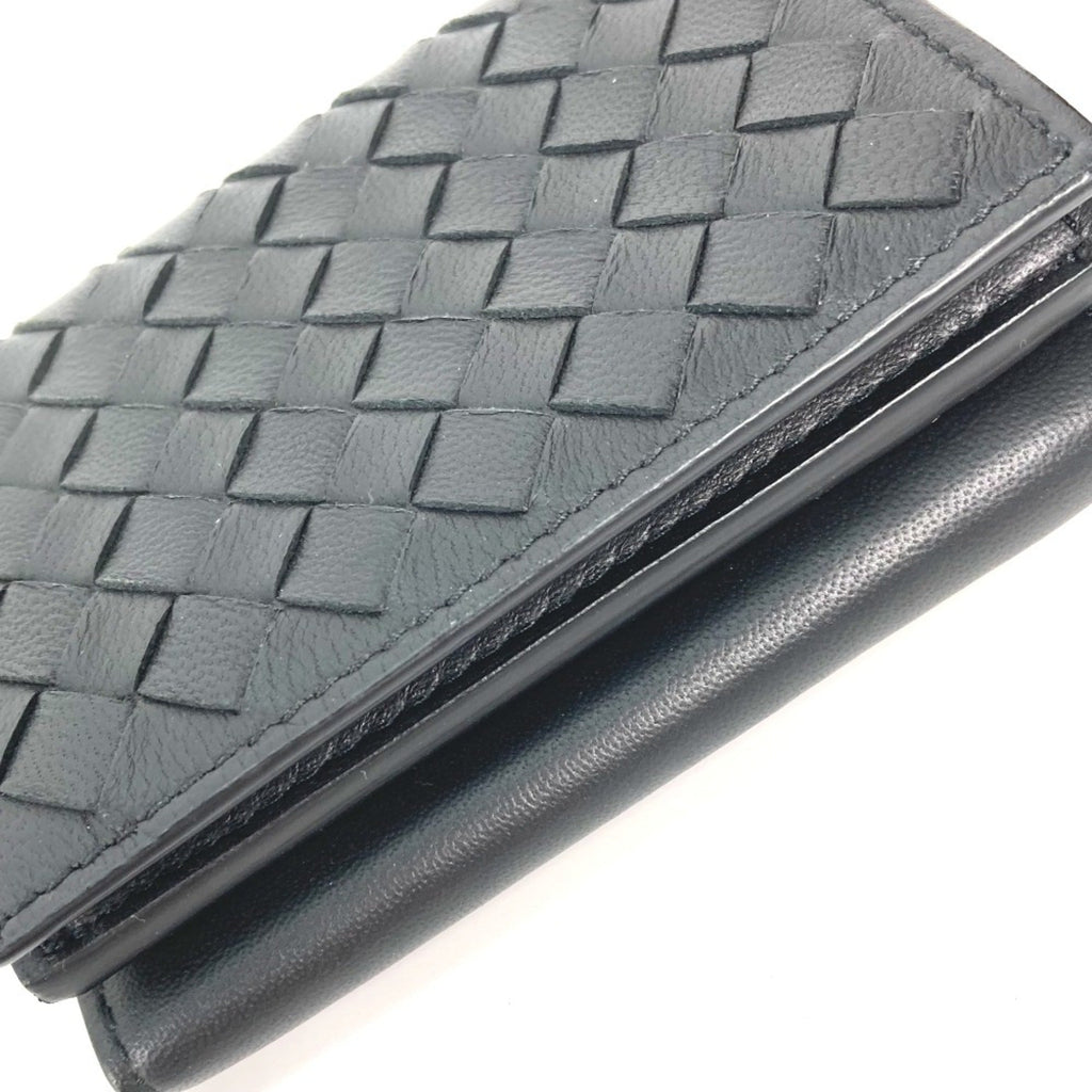 Bottega Veneta Black Intrecciato Wallet (Tri-Fold)