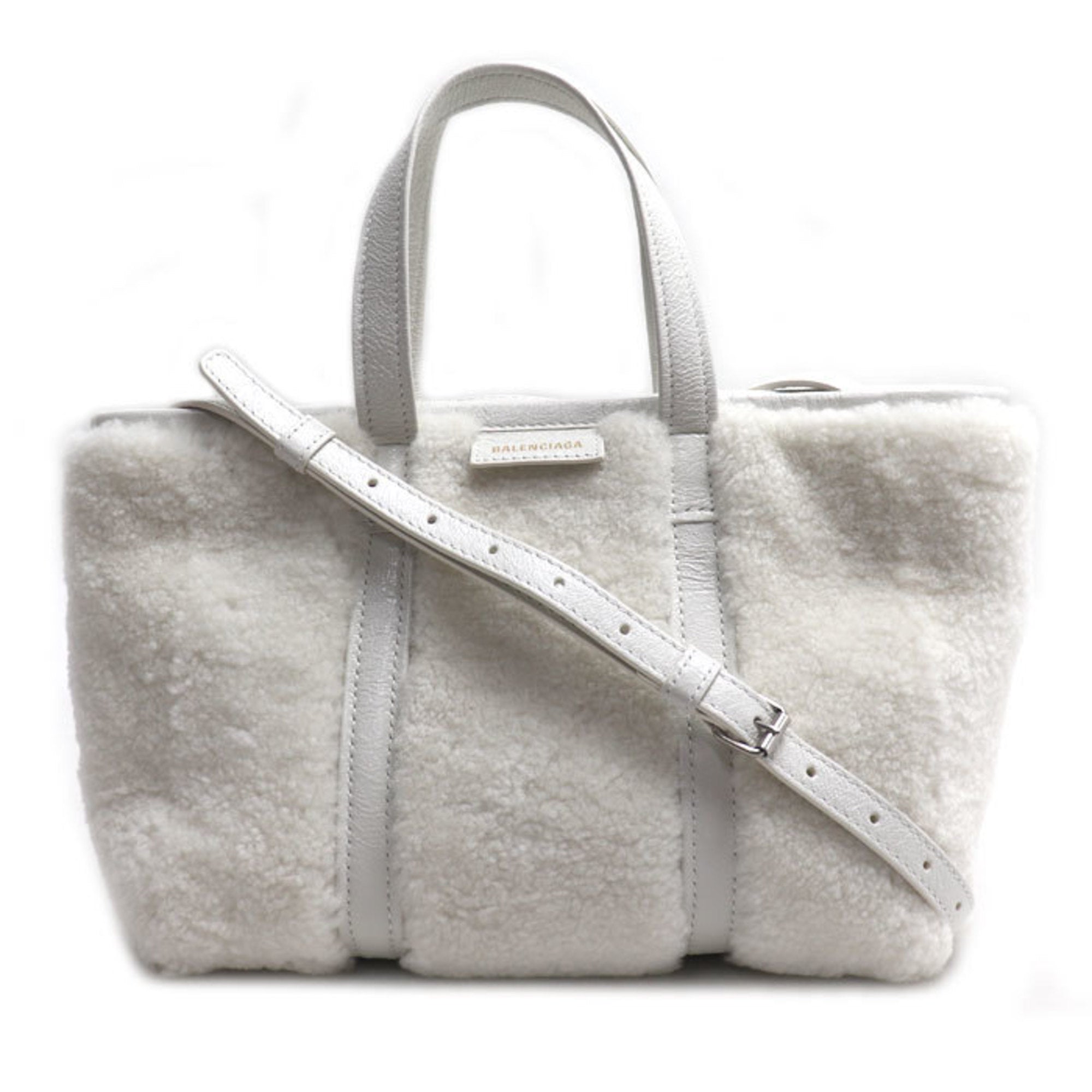 Balenciaga White Leather Shoulder