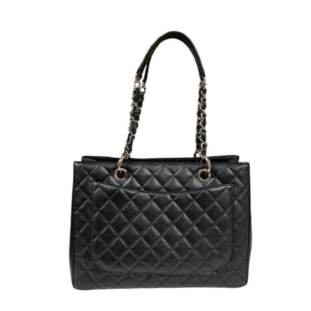 Chanel Black Caviar Leather Tote Bag