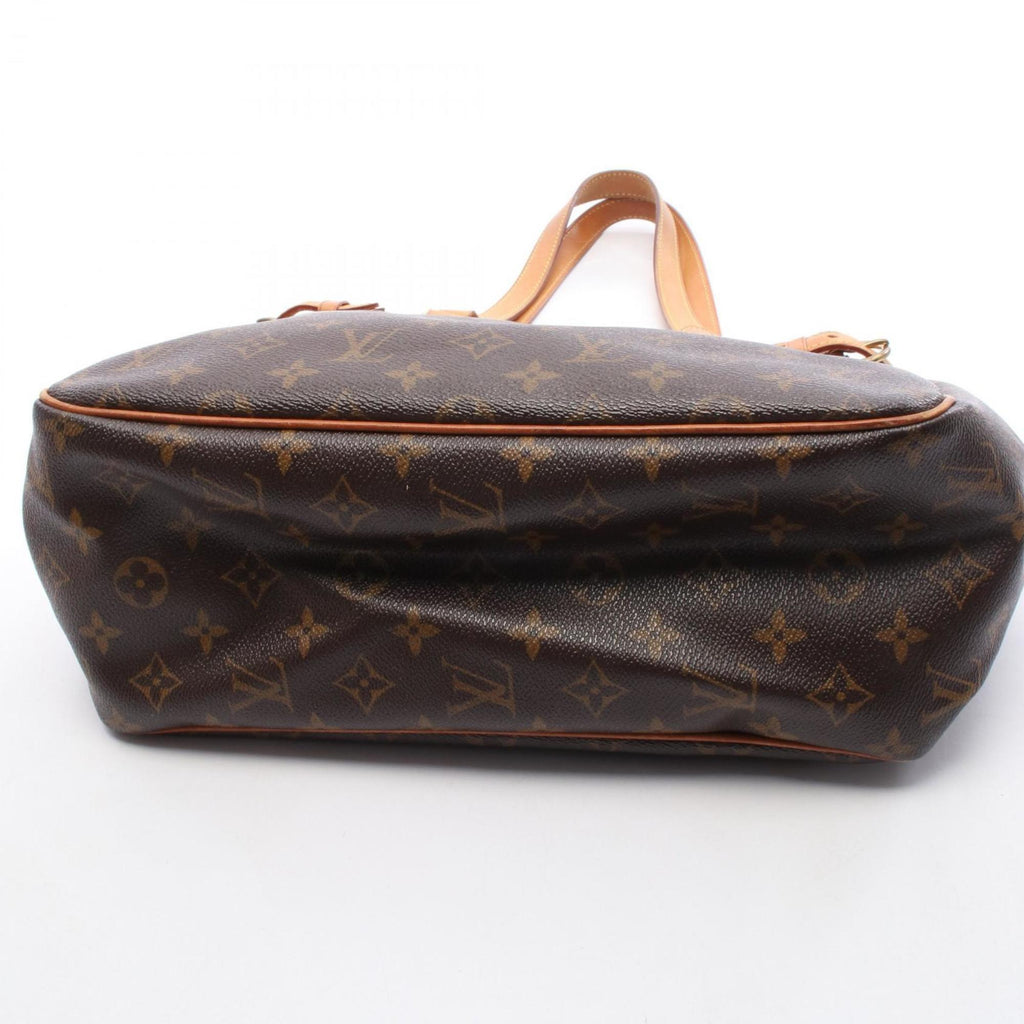 Louis Vuitton Monogram Brown Coated Canvas Leather Tote Bag