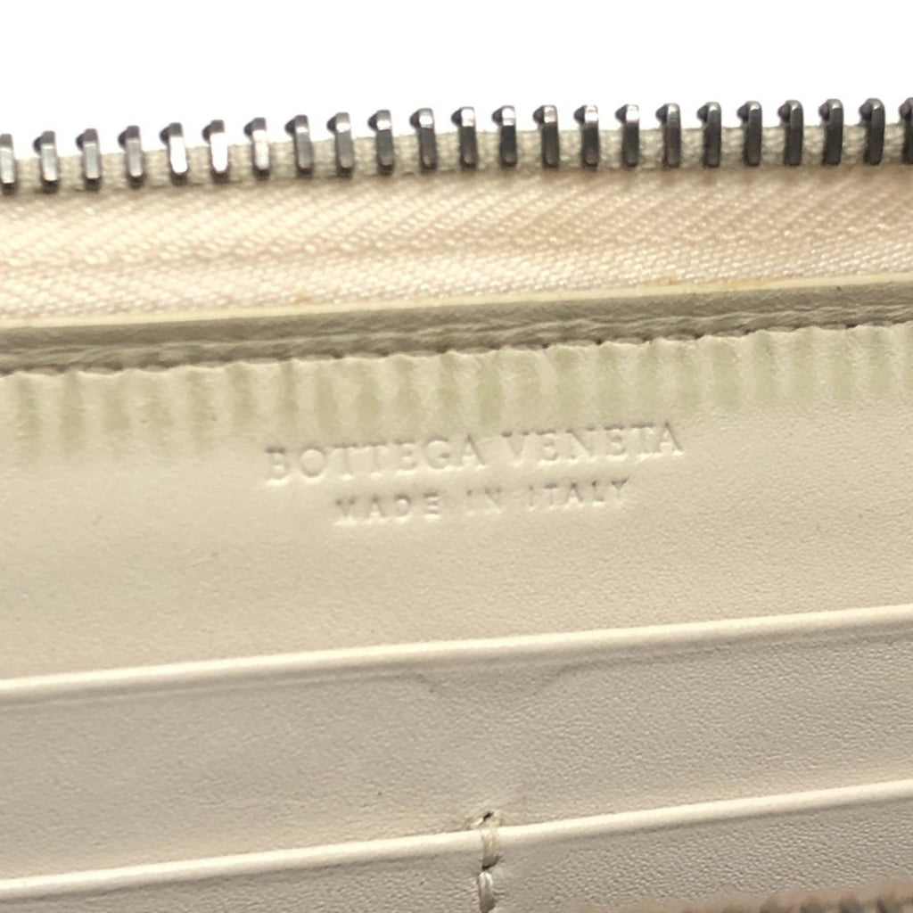 Bottega Veneta White Intrecciato Long Wallet (Bi-Fold)
