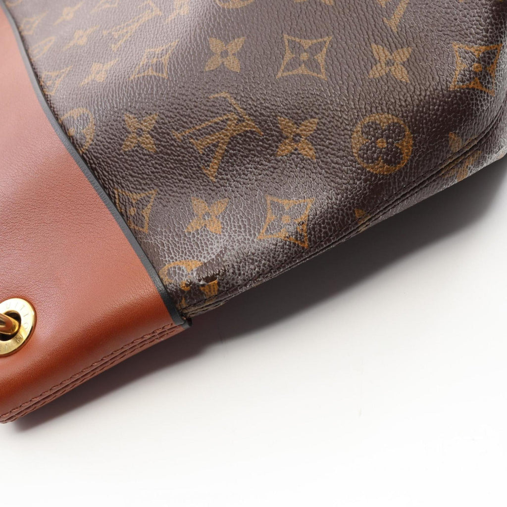 Louis Vuitton Black Brown Caramel Red Color Monogram Pvc Leather Coated Canvas Shoulder Bag