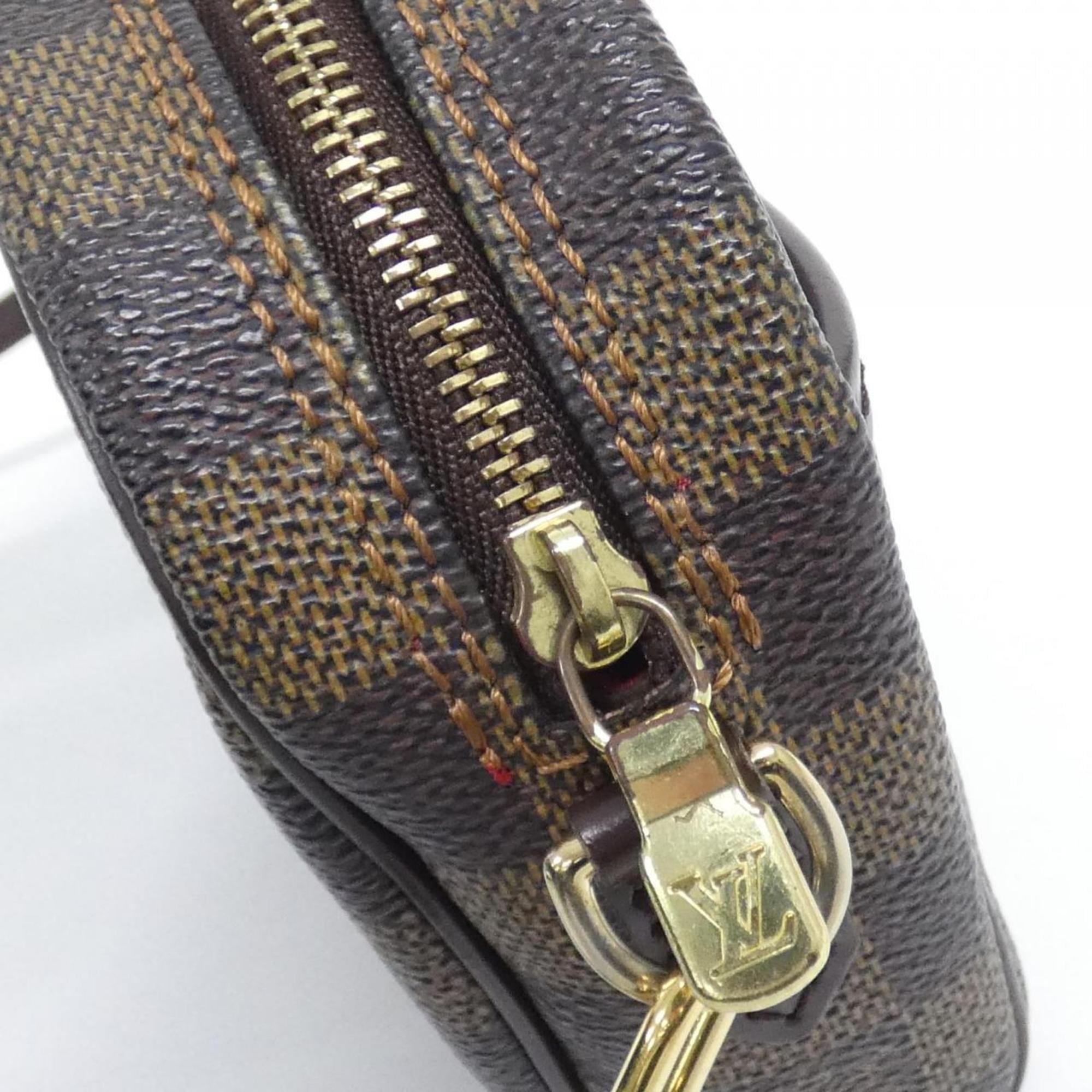 Louis Vuitton Brown Coated Canvas Pochette Shoulder Bag