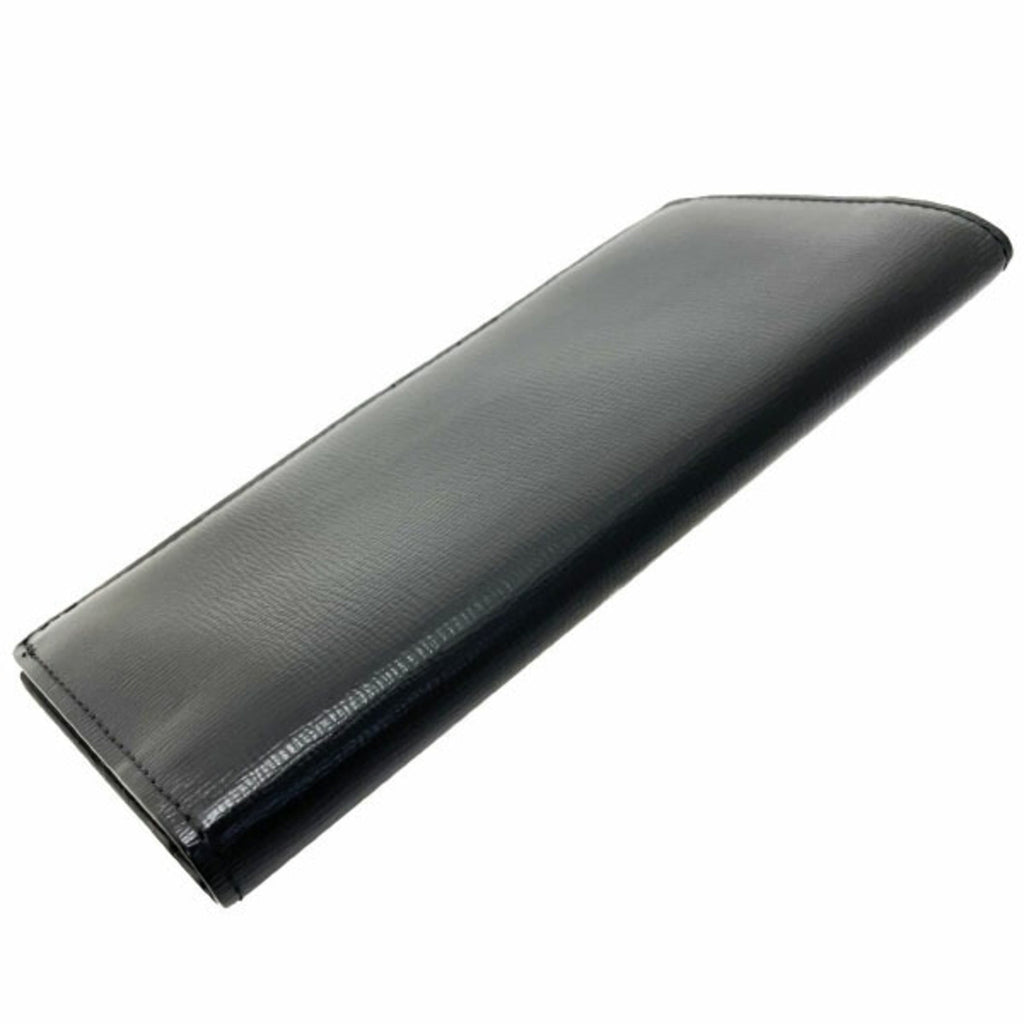 Burberry Black Leather Long Wallet (Bi-Fold)