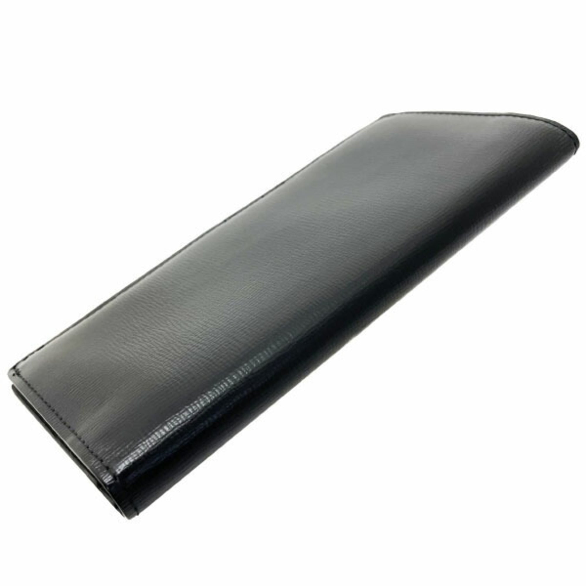 Burberry Black Leather Long Wallet (Bi-Fold)