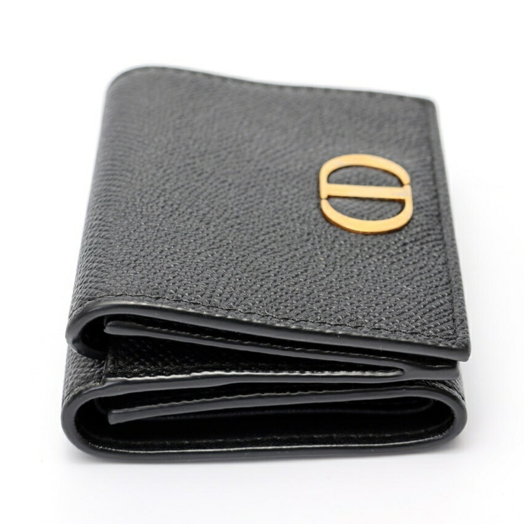 Christian Dior Black Leather Wallet (Tri-Fold) (Pre-Owned)