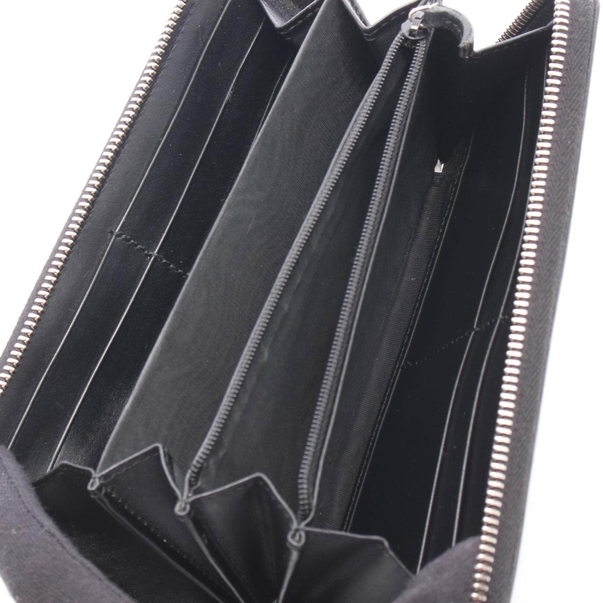 Gucci Black Pvc Leather Long Wallet (Bi-Fold) (Pre-Owned)