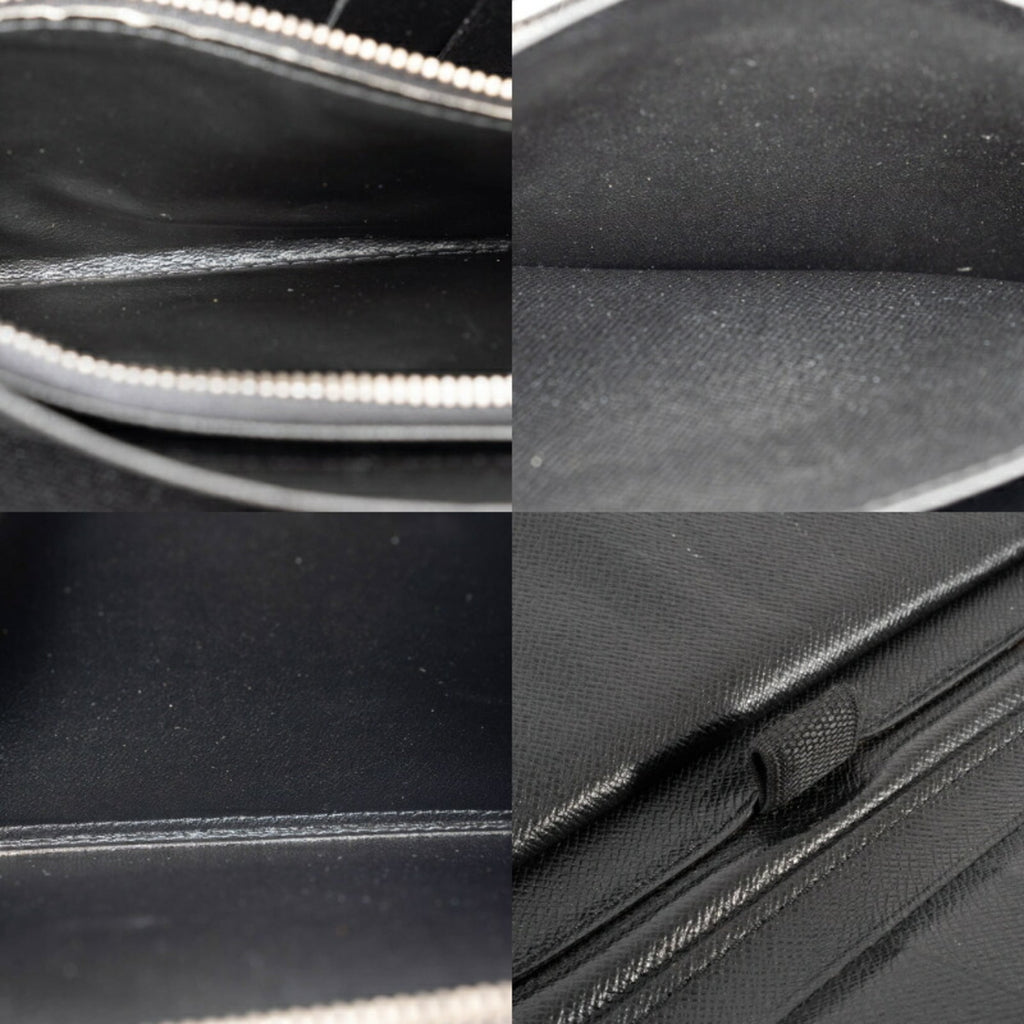 Louis Vuitton Black Taiga Leather Leather Long Bill Wallet
