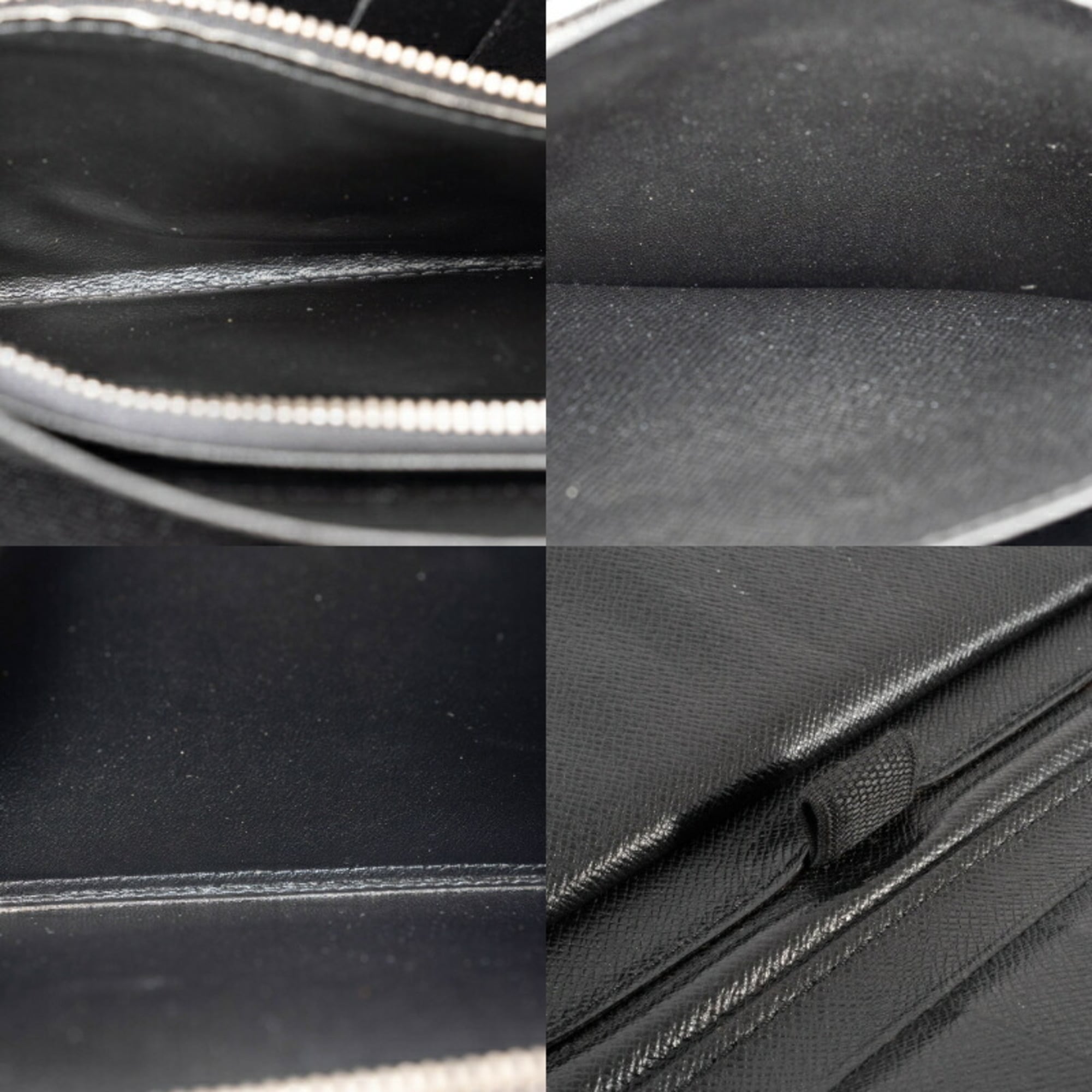 Louis Vuitton Black Taiga Leather Leather Long Bill Wallet