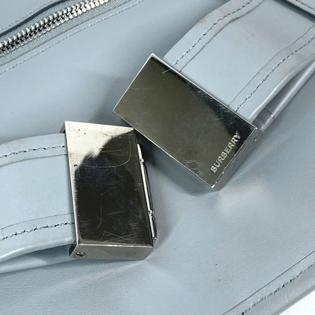 Burberry Gray Leather Fanny Pack