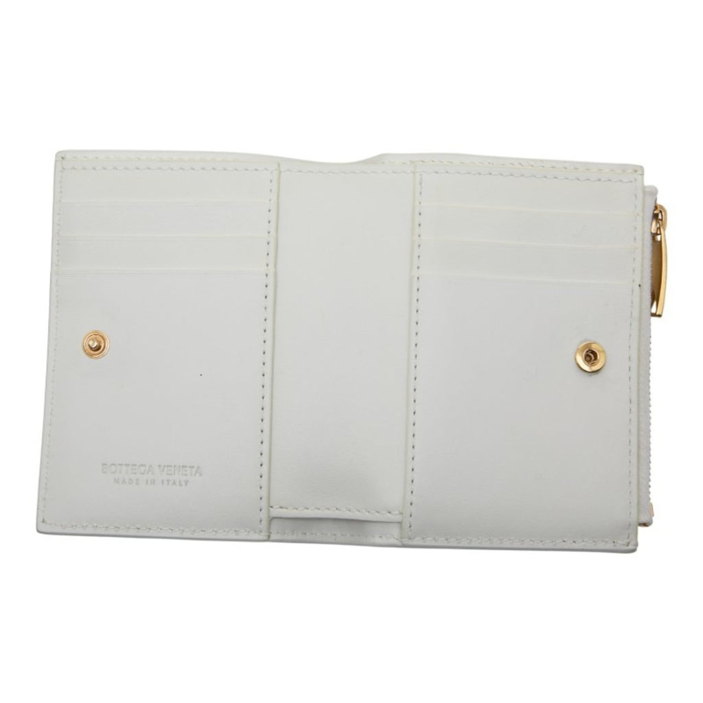 Bottega Veneta White Leather Wallet (Bi-Fold)