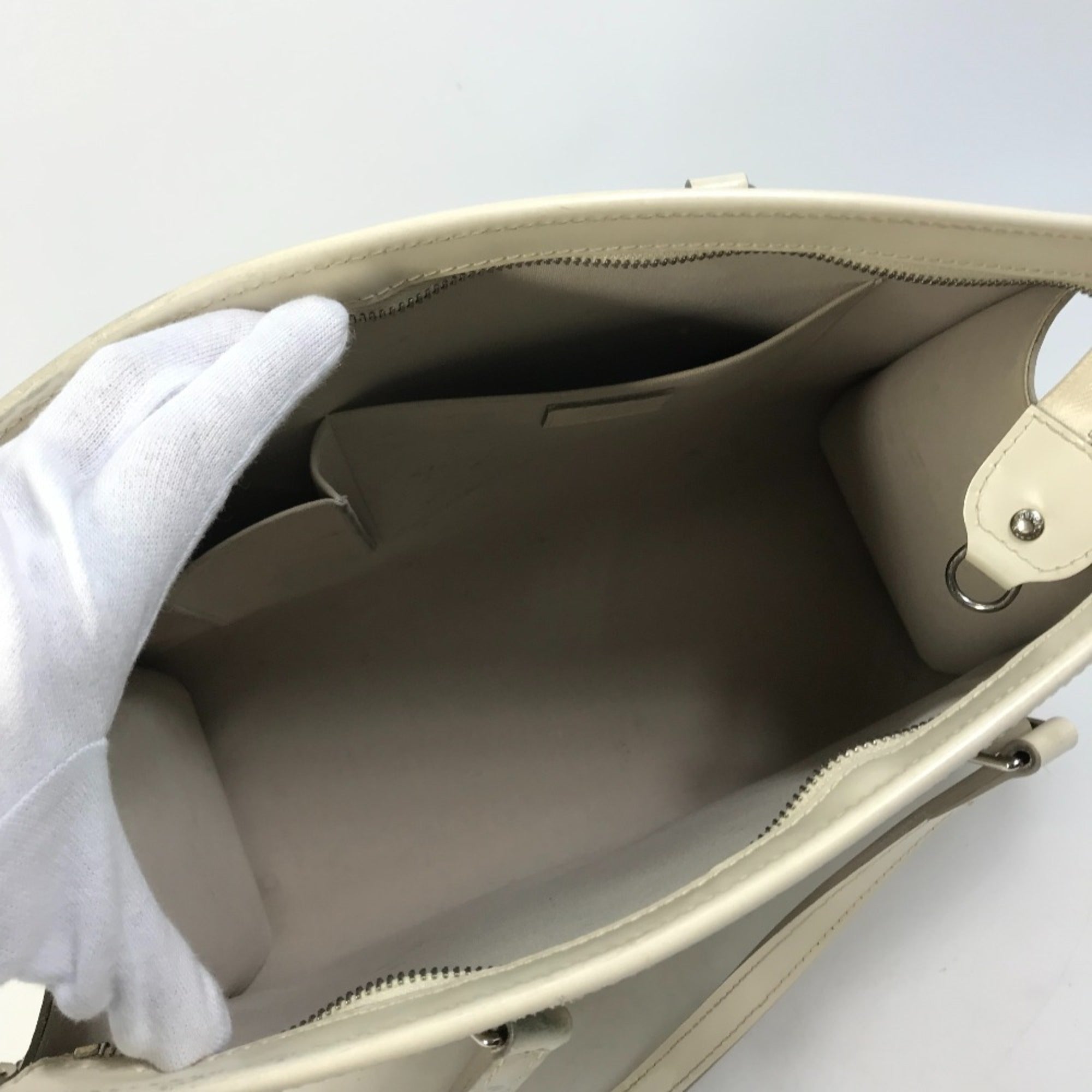 Louis Vuitton Epi Galle Lv Off White White Epi Leather Shoulder Bag Tote Bag