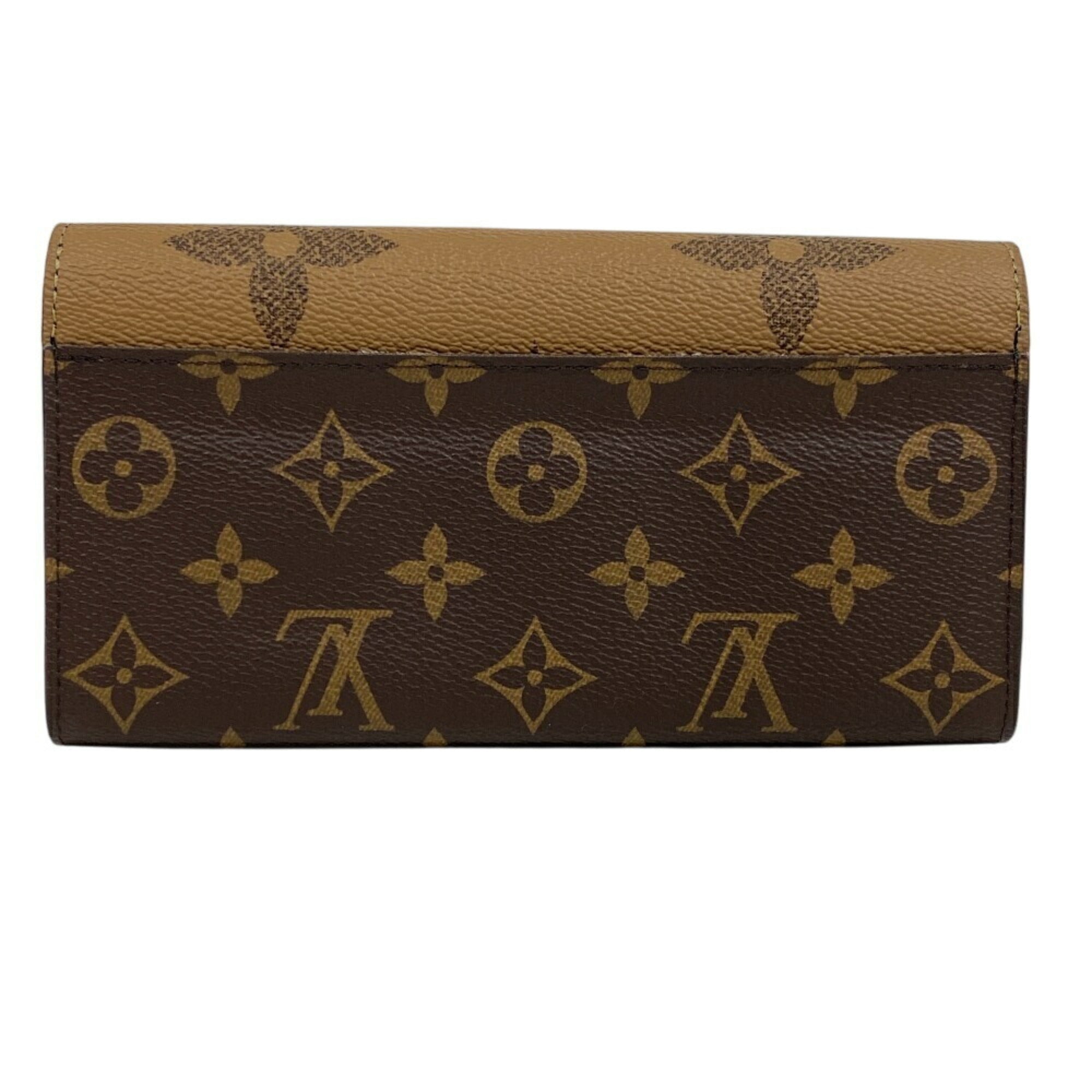 Louis Vuitton Brown Leather Wallet (Tri-Fold)