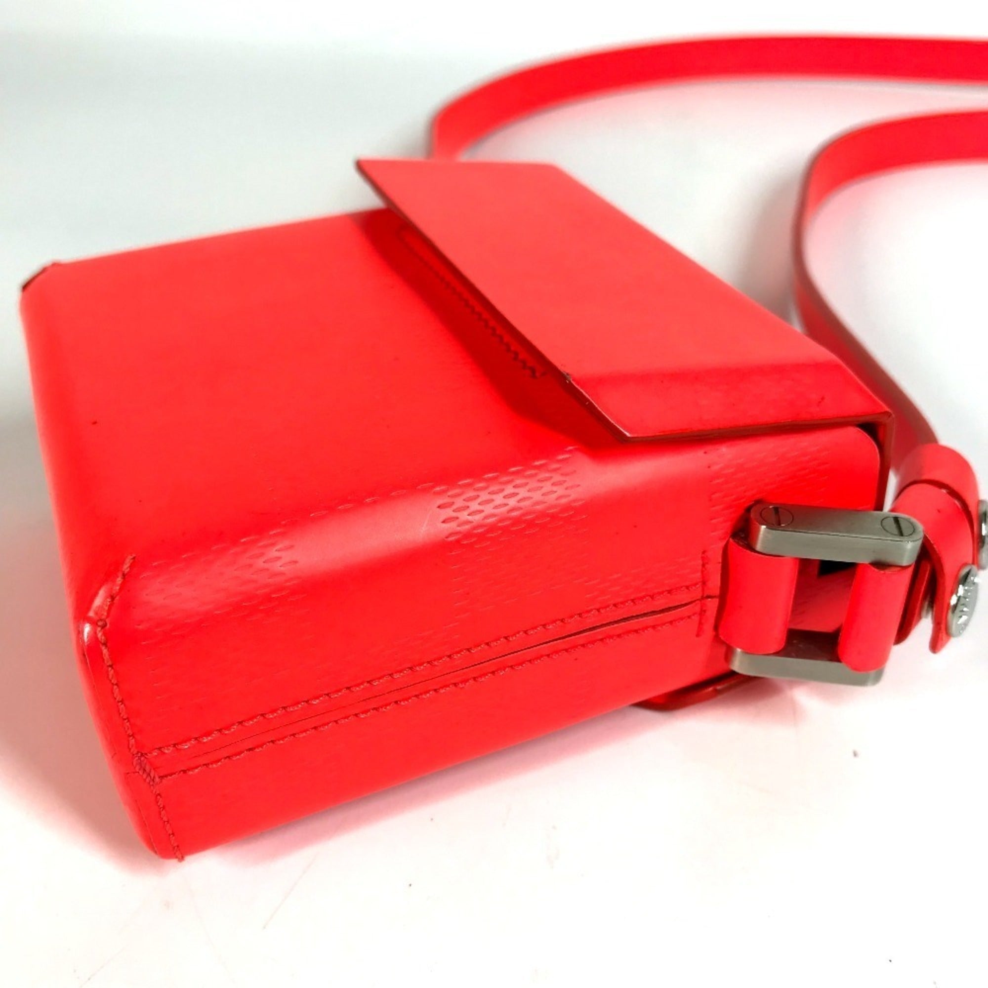 Louis Vuitton Coral Color Red Color Damier Glace Pochette Shoulder Bag