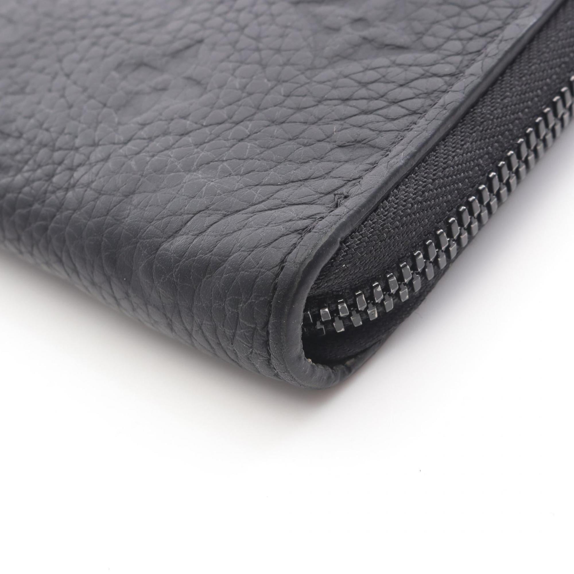 Louis Vuitton Black Noir Leather Long Wallet