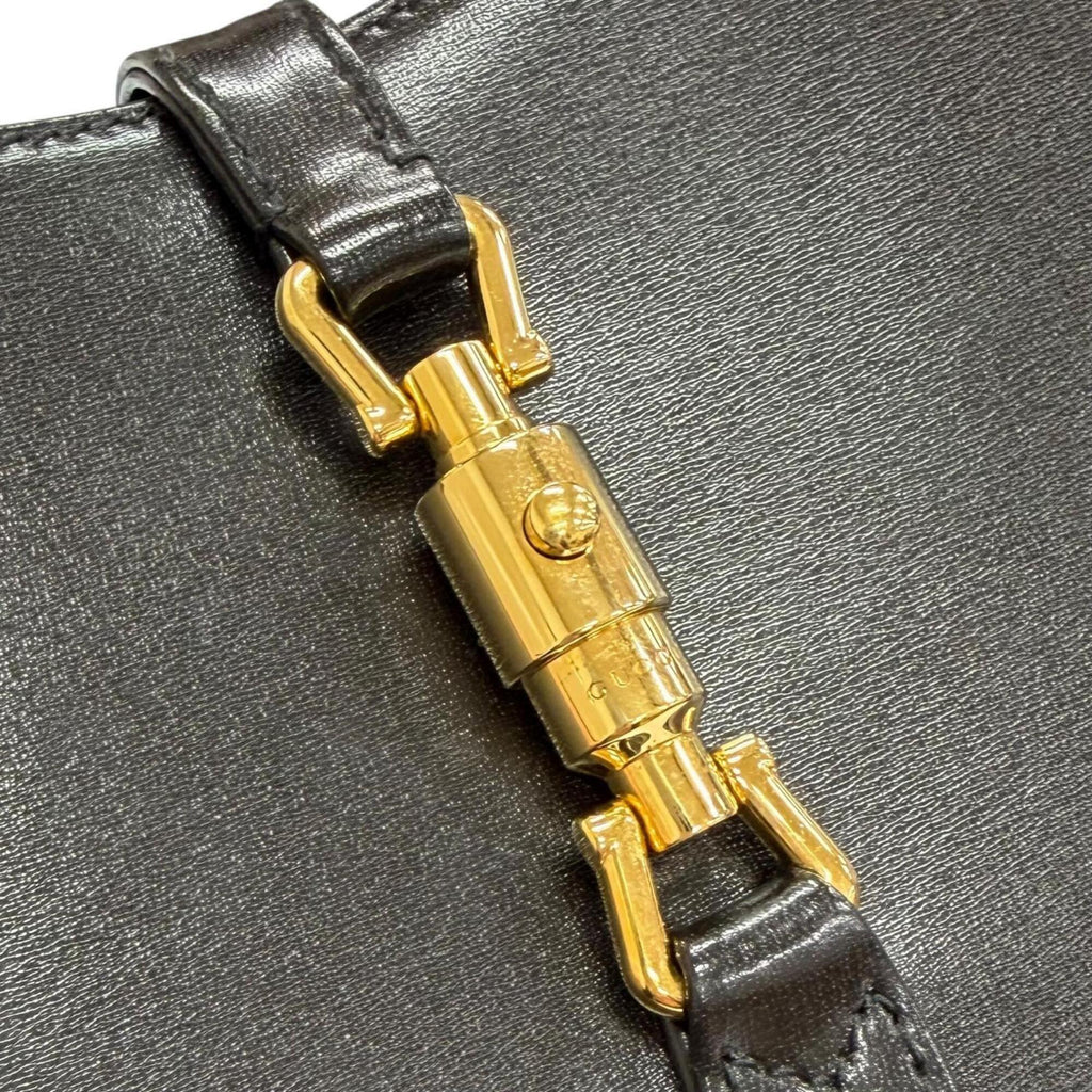 Gucci Black Leather Handbag Shoulder Bag (Pre-Owned)