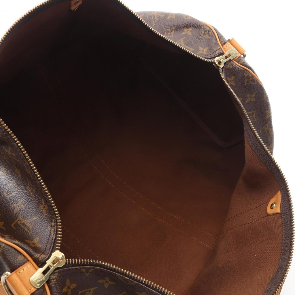 Louis Vuitton Brown Monogram Coated Canvas Leather Boston Bag Handbag