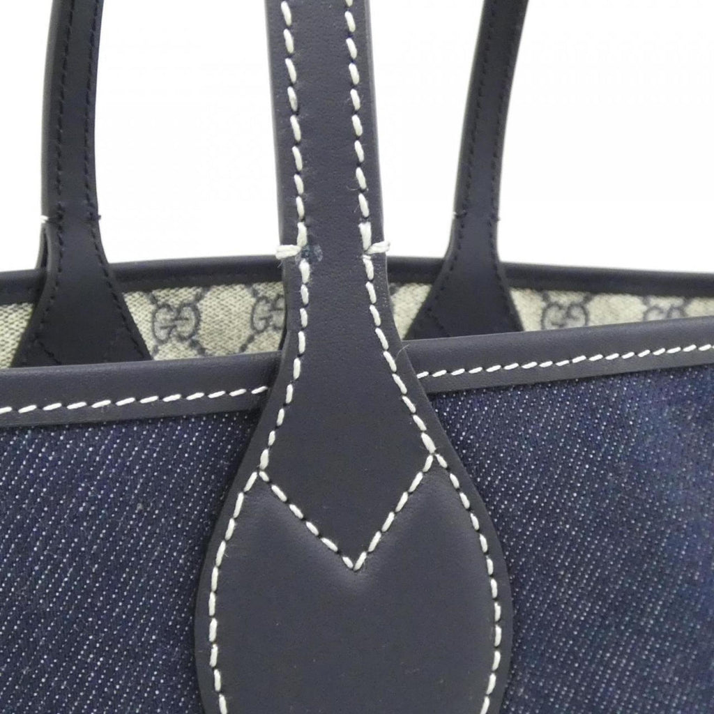 Gucci Blue Denim Gg Supreme Canvas Handbag (Pre-Owned)