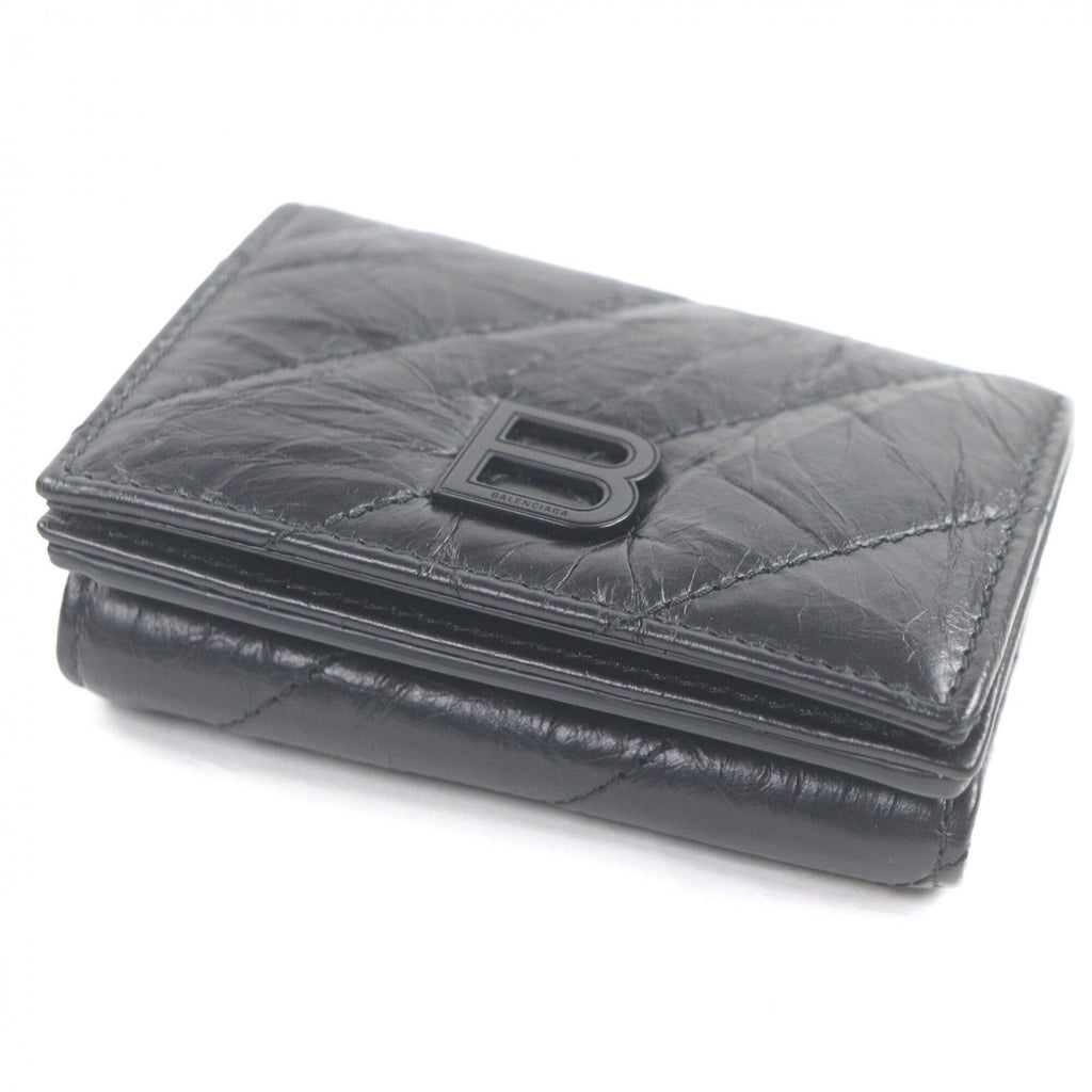 Balenciaga Black Leather Wallet (Tri-Fold)