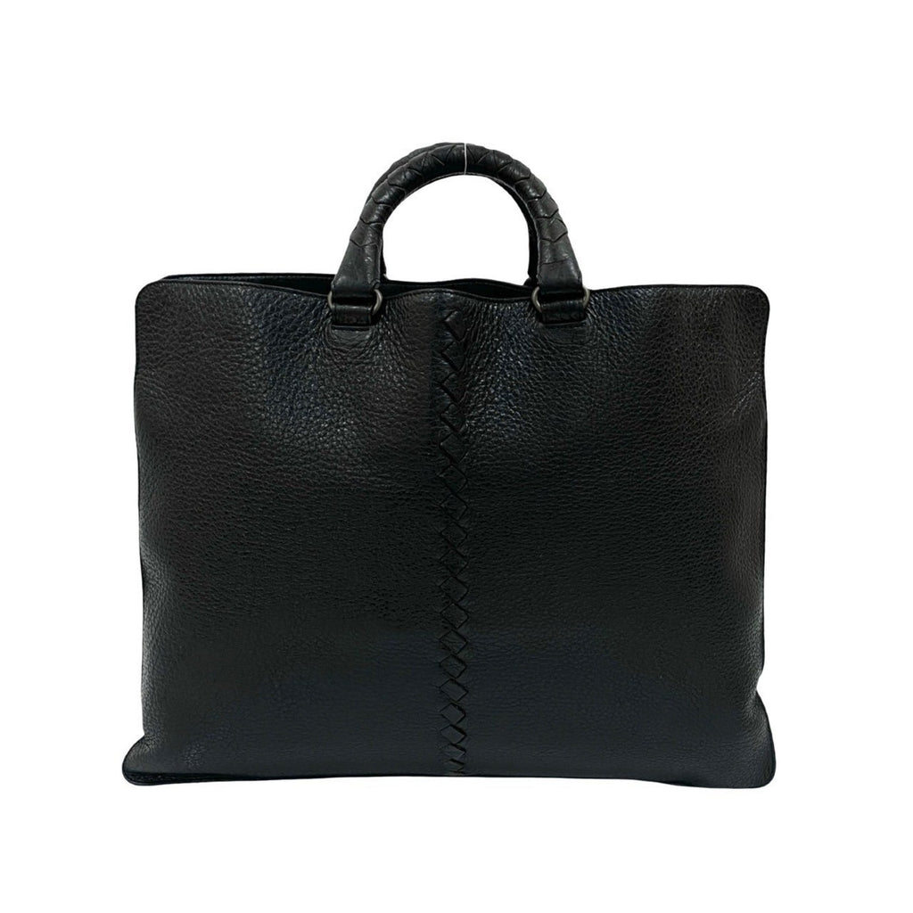 Bottega Veneta Black Leather Handbag Tote Bag