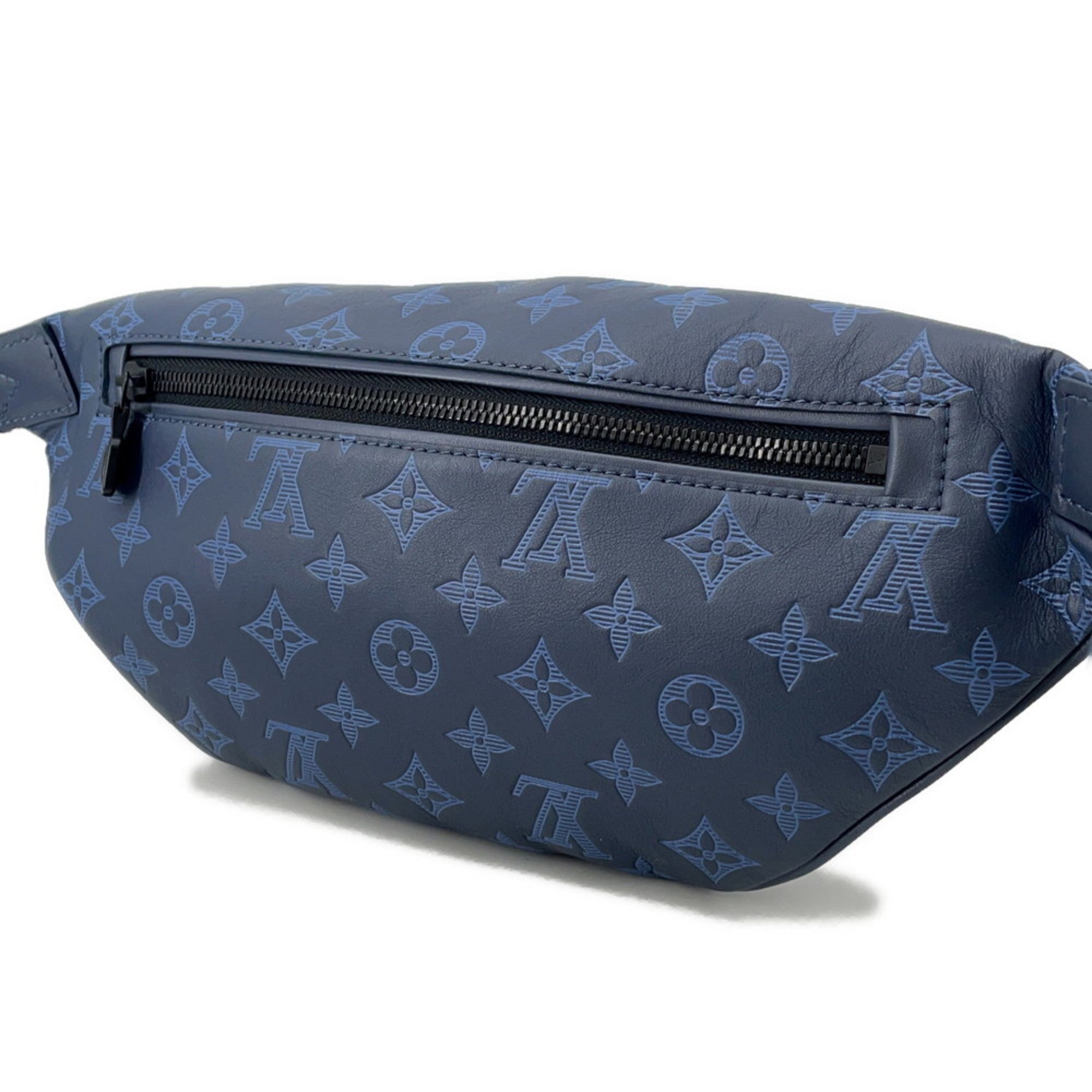 Louis Vuitton Navy Noir Monogram Shadow Fanny Pack Sling Bag
